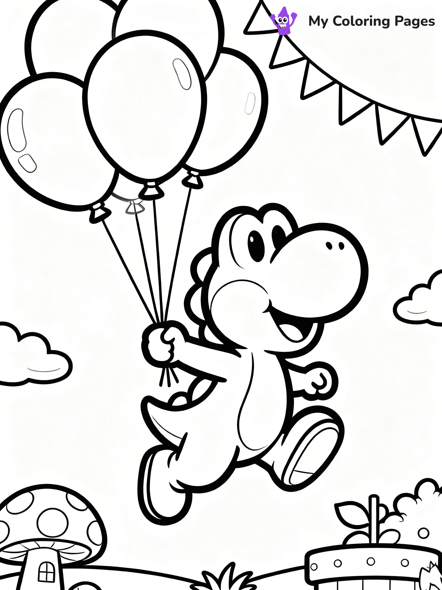 Yoshi Coloring Pages - 3