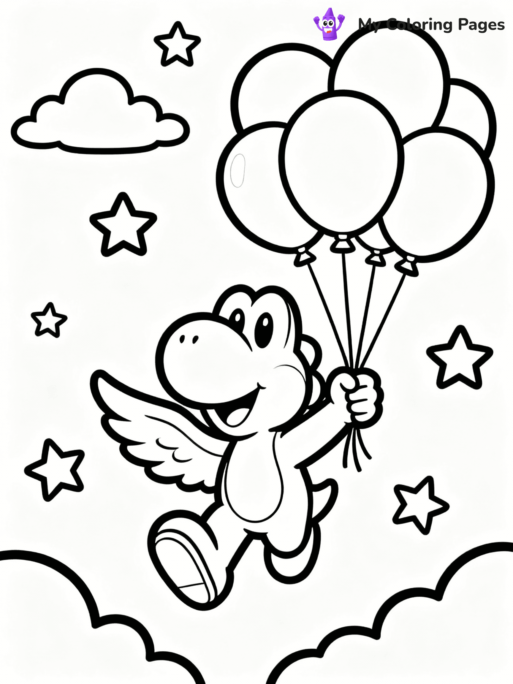 Yoshi Coloring Pages - 2