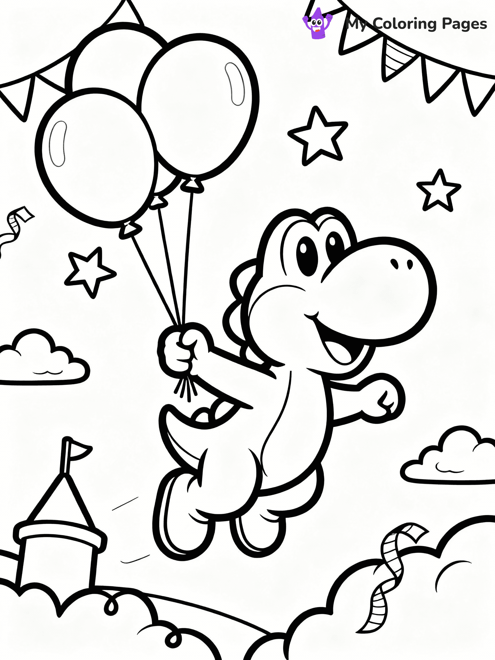 Yoshi Coloring Pages - 1