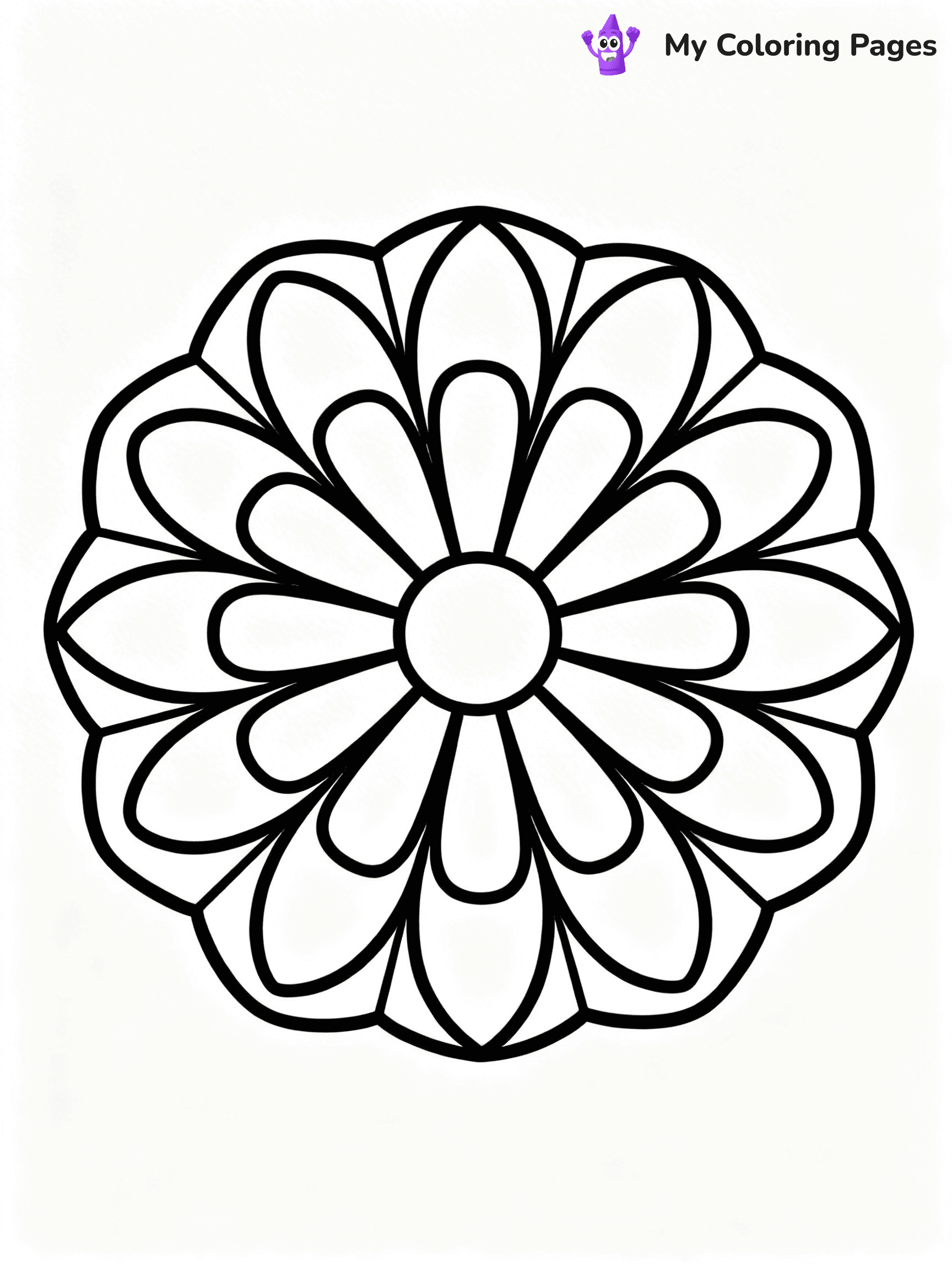 Simple Easy Mandala Coloring Pages - 55
