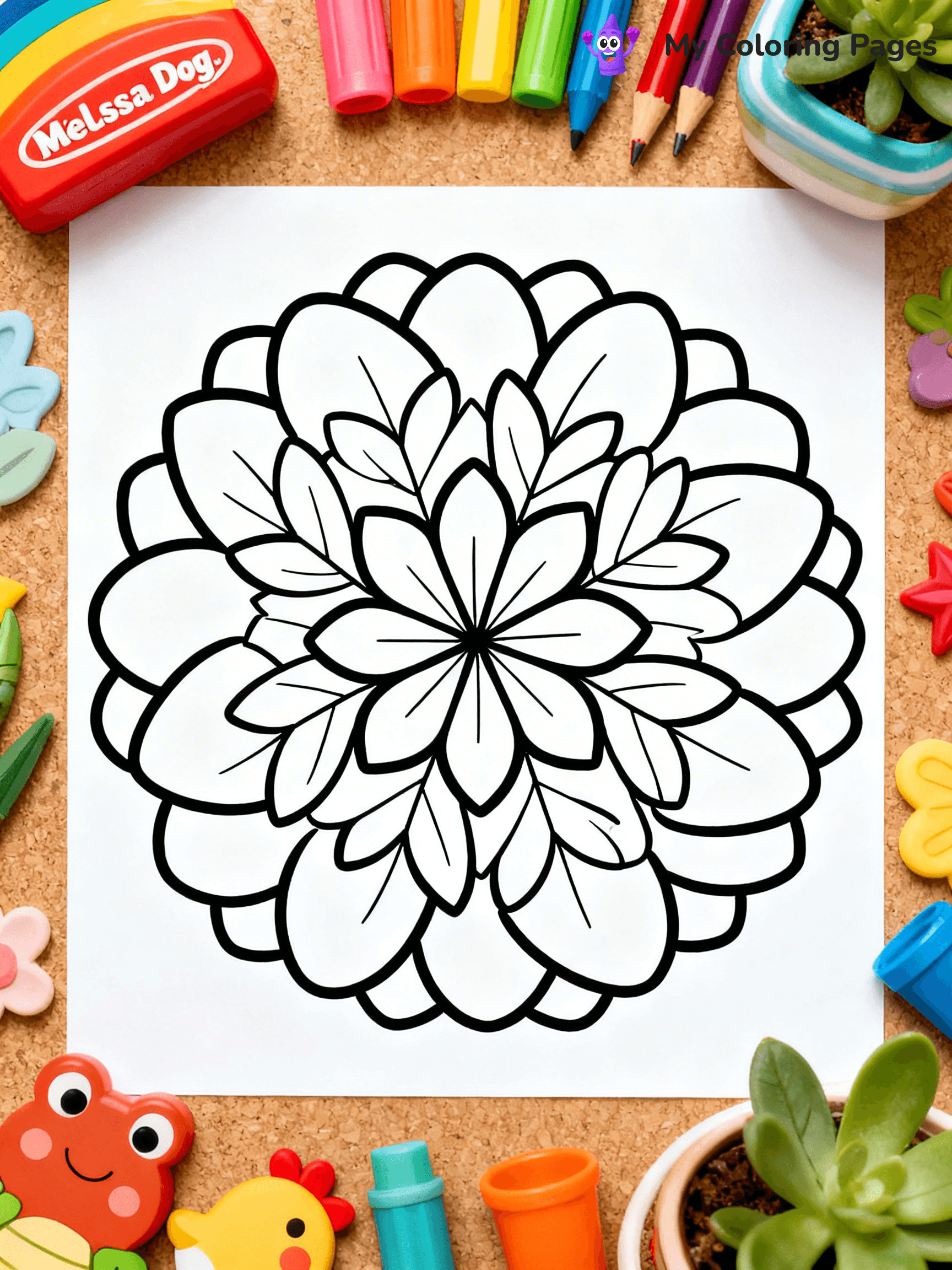 Simple Easy Mandala Coloring Pages - 47