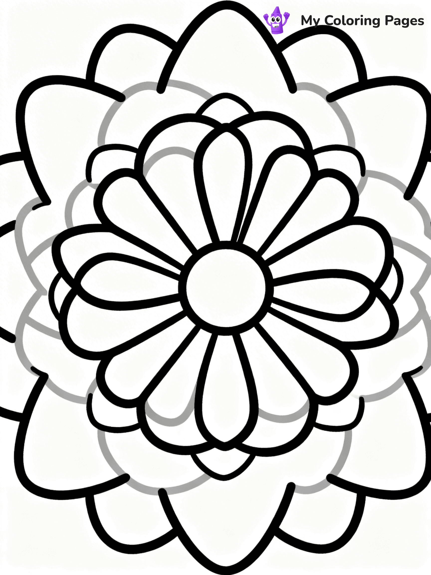 Simple Easy Mandala Coloring Pages - 41