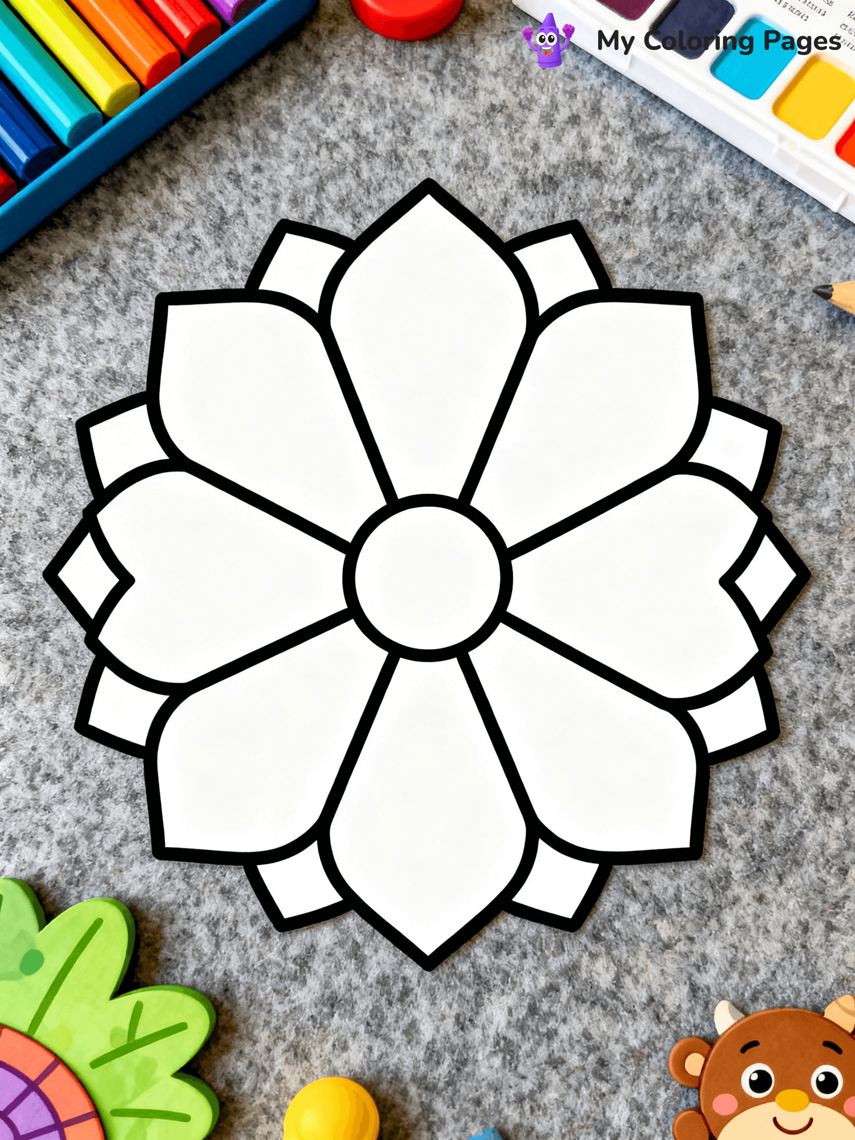 Simple Easy Mandala Coloring Pages - 37