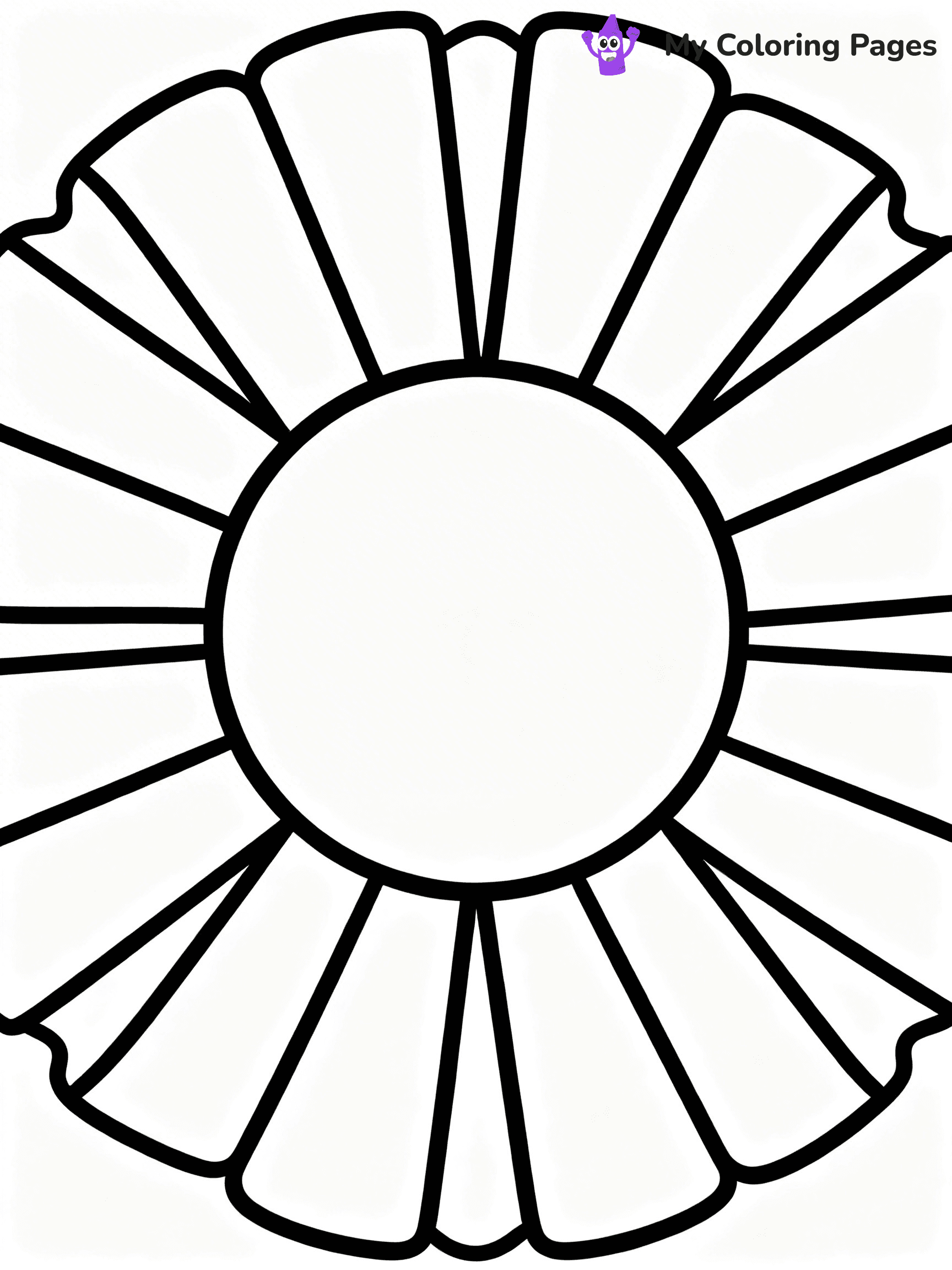 Simple Easy Mandala Coloring Pages - 34