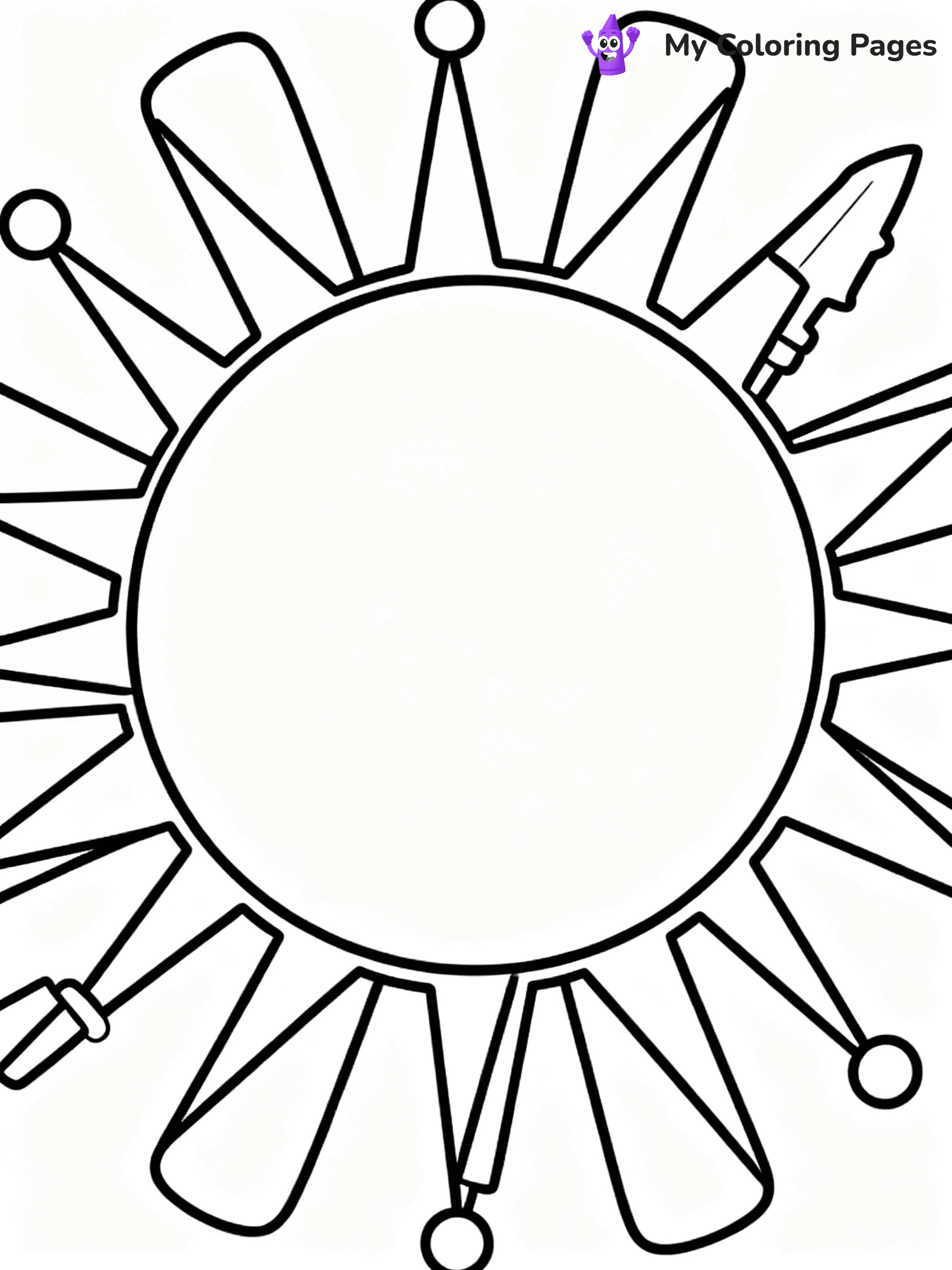 Simple Easy Mandala Coloring Pages - 30