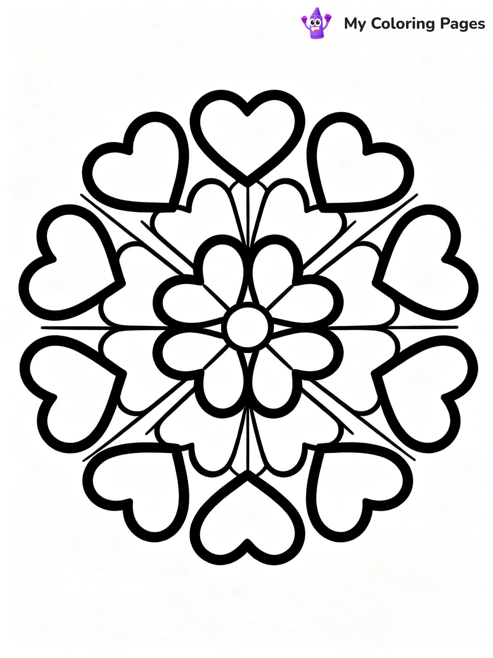 Simple Easy Mandala Coloring Pages - 24