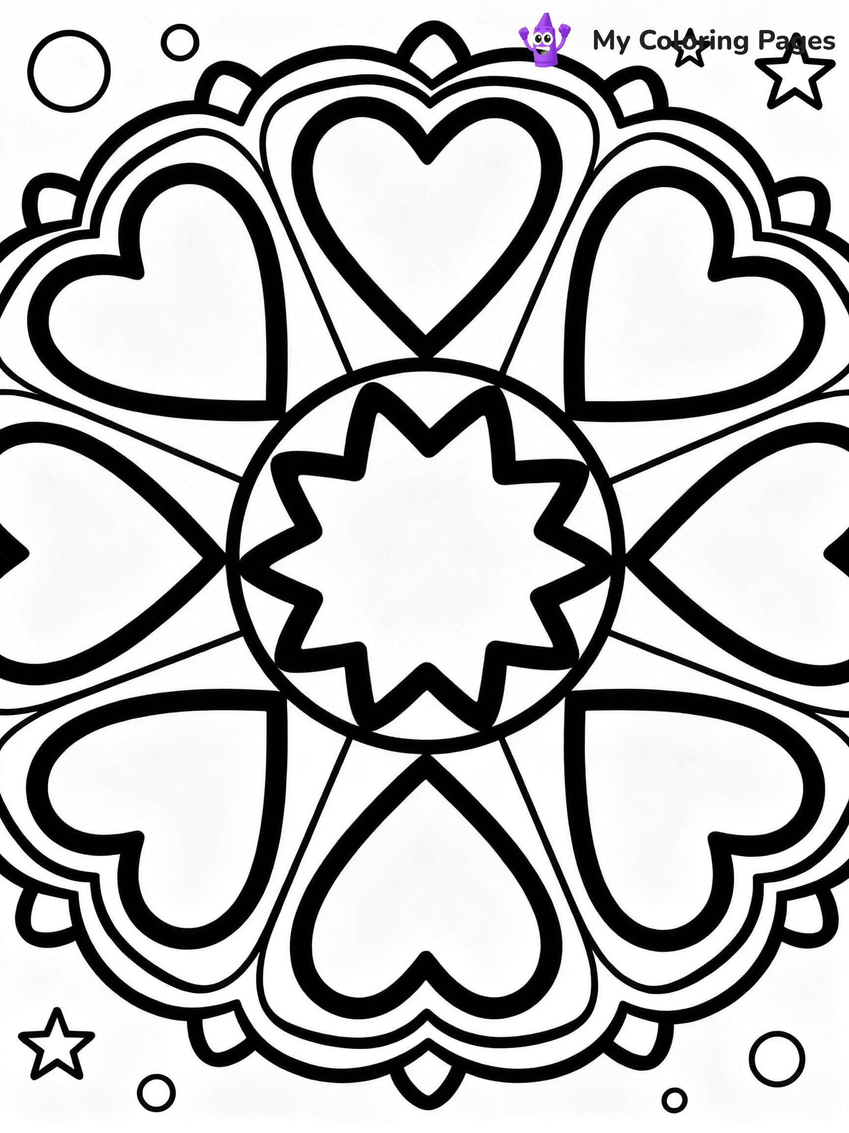 Simple Easy Mandala Coloring Pages - 22