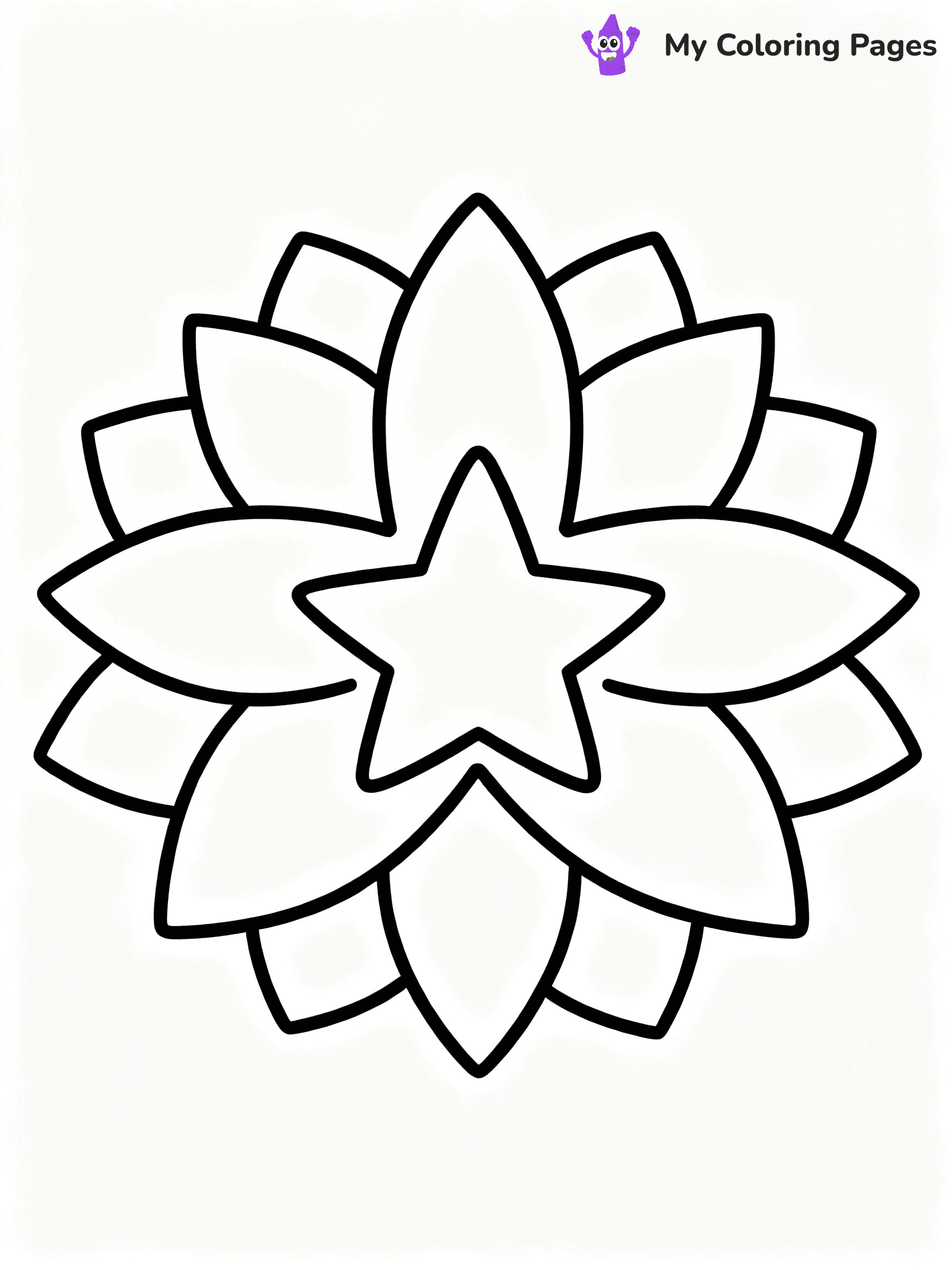 Simple Easy Mandala Coloring Pages - 20