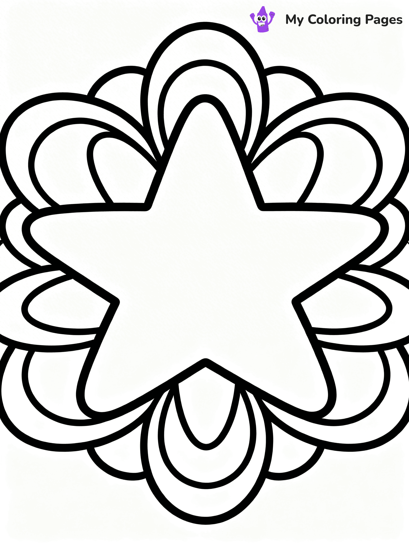 Simple Easy Mandala Coloring Pages - 18