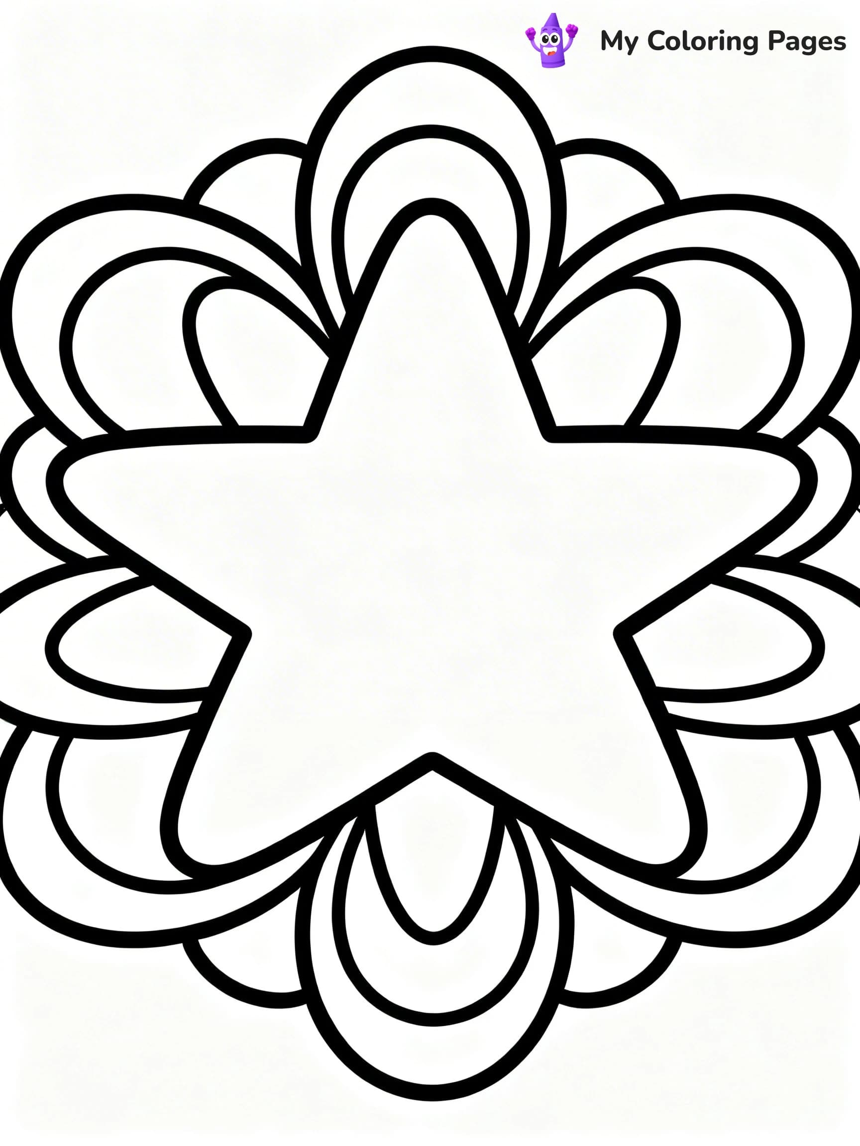 Simple Easy Mandala Coloring Pages - 18