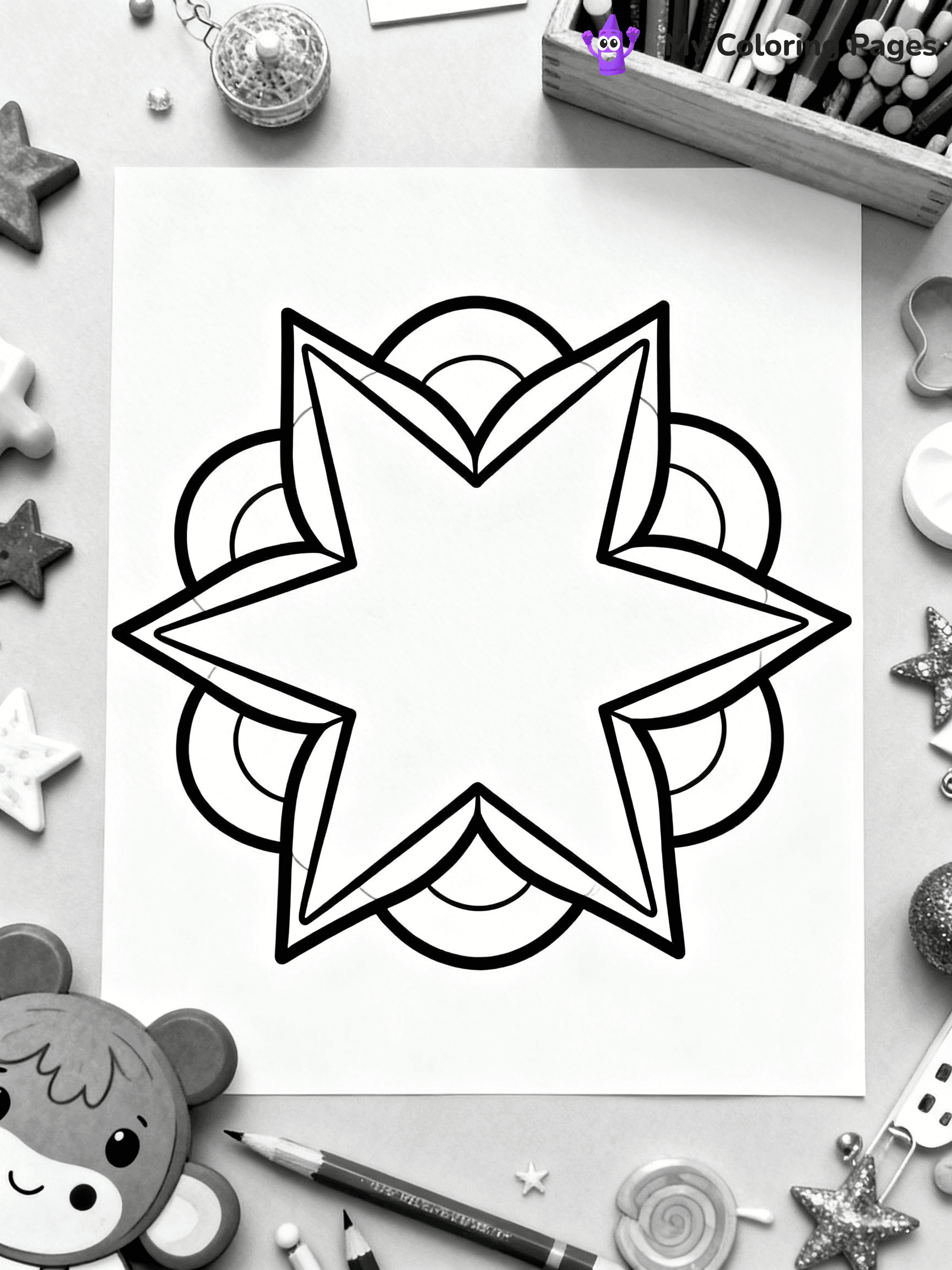 Simple Easy Mandala Coloring Pages - 17