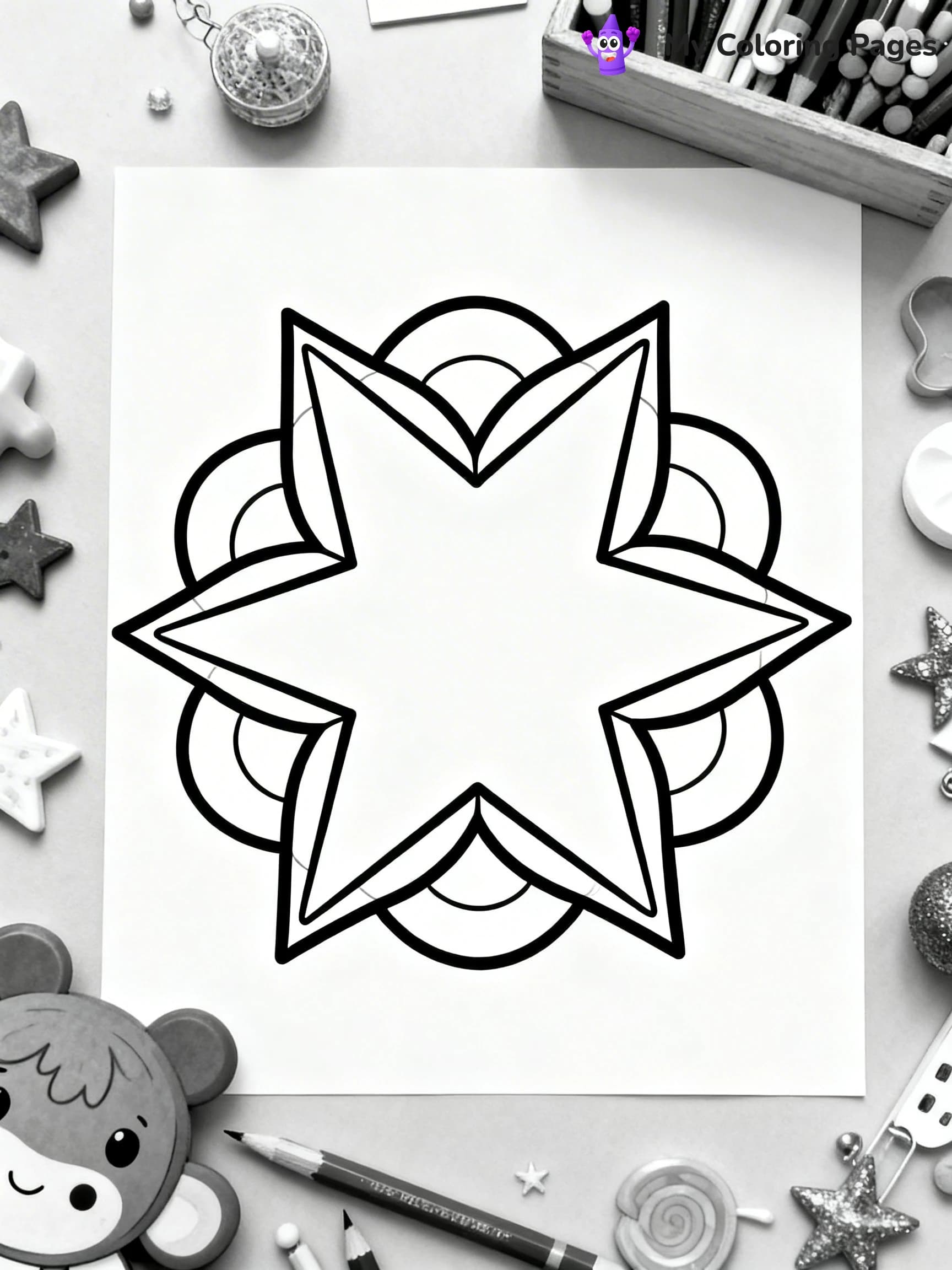 Simple Easy Mandala Coloring Pages - 17