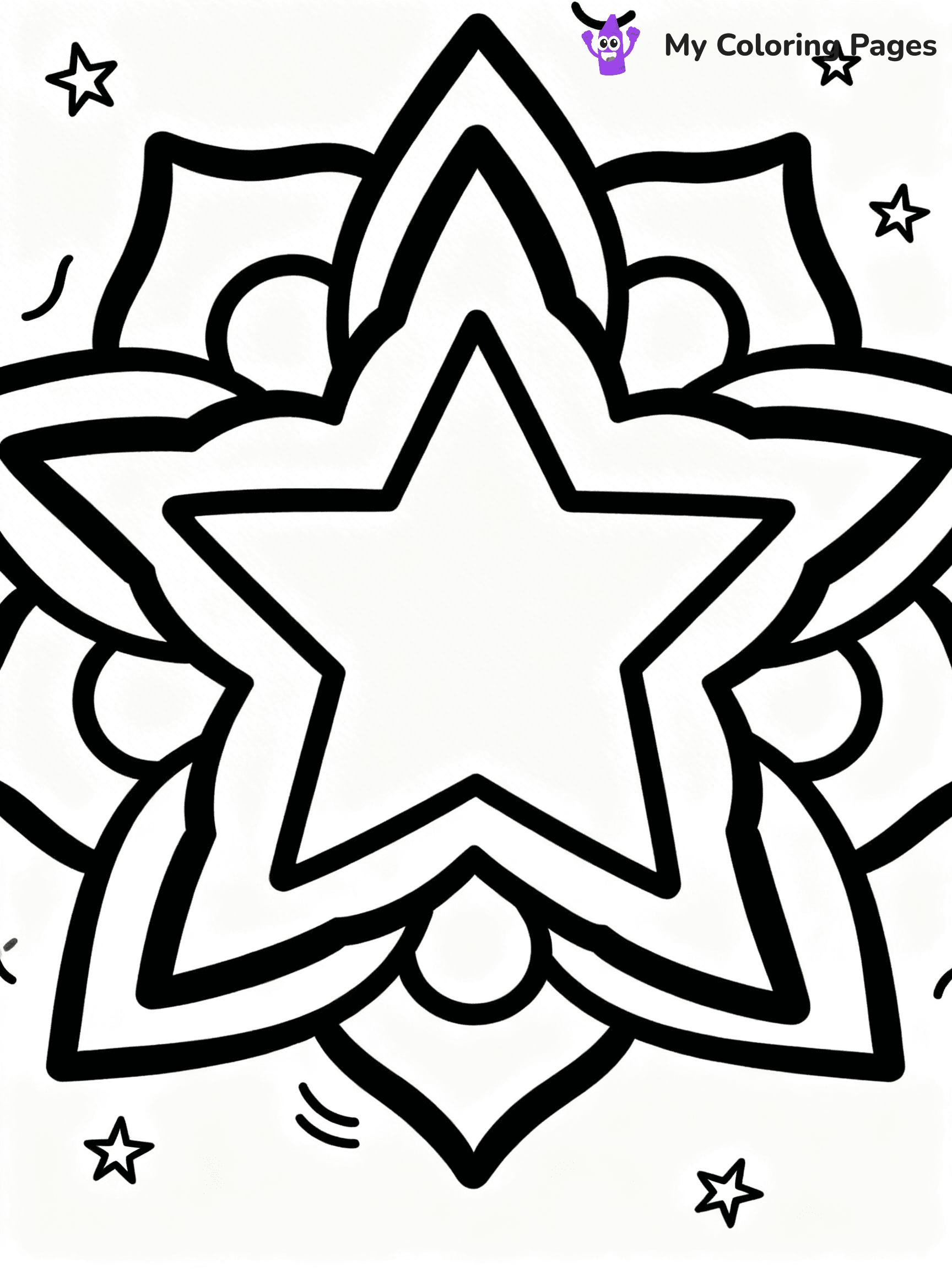 Simple Easy Mandala Coloring Pages - 16