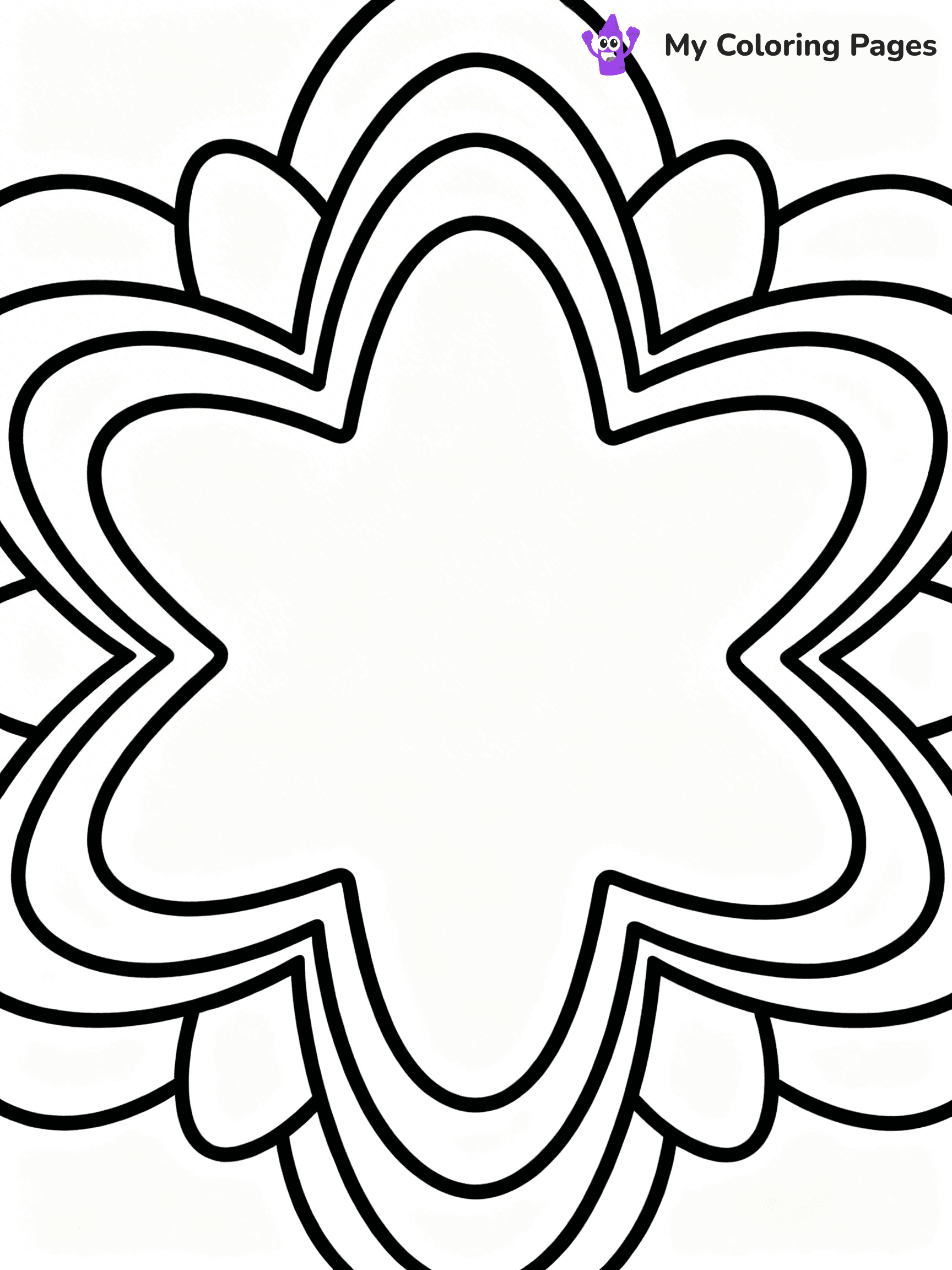 Simple Easy Mandala Coloring Pages - 14