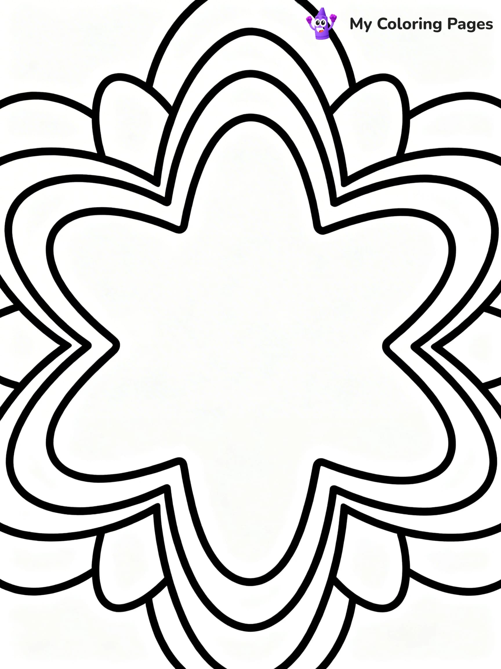 Simple Easy Mandala Coloring Pages - 14