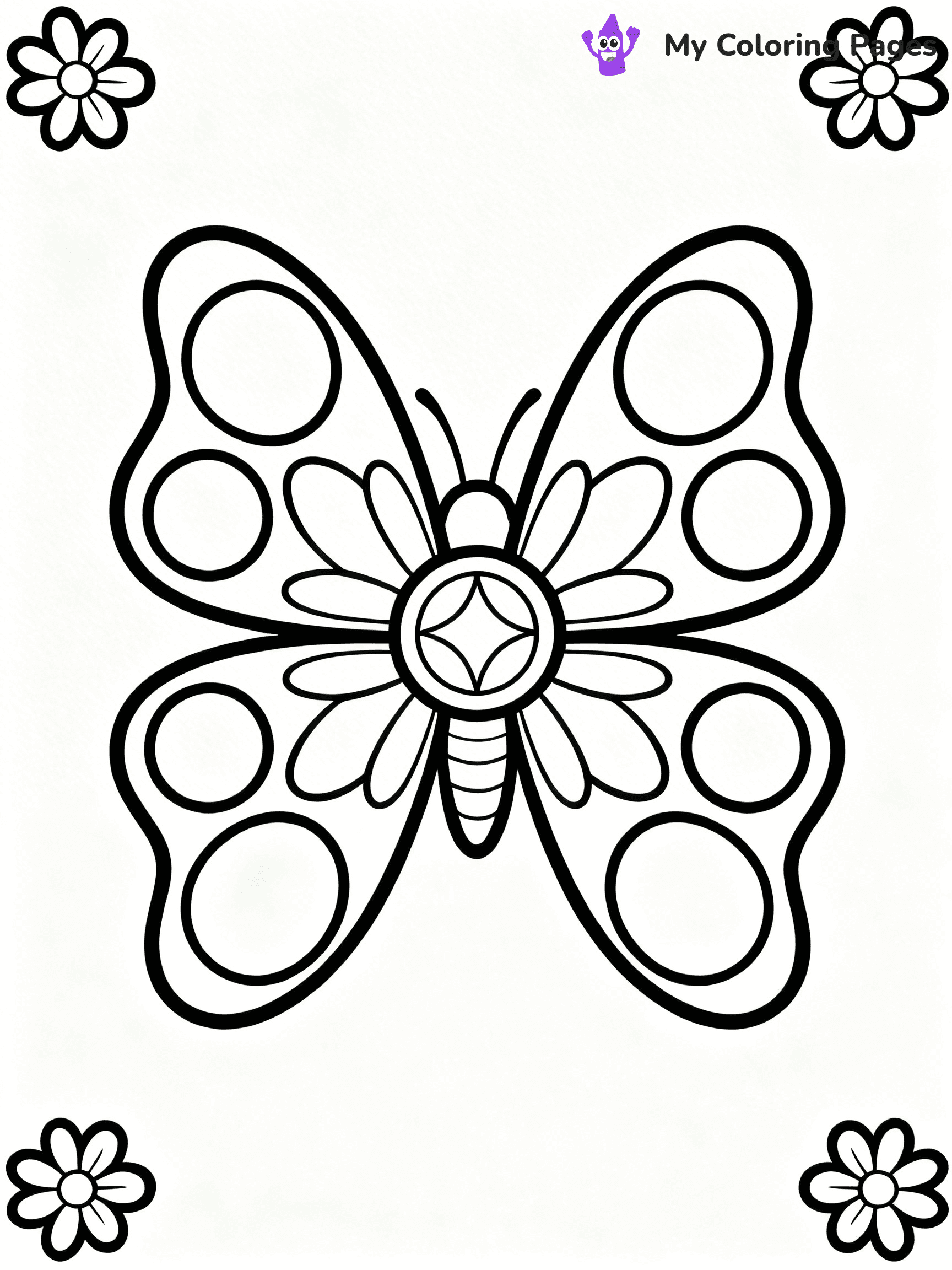 Simple Easy Mandala Coloring Pages - 7