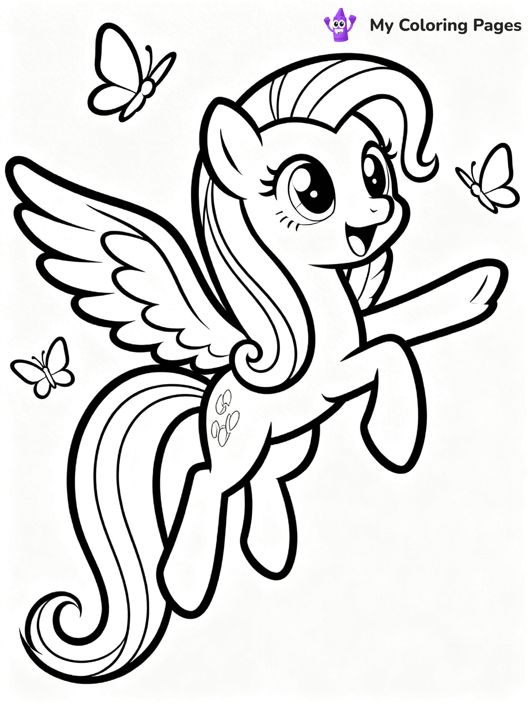 Fluttershy Coloring Pages - 19