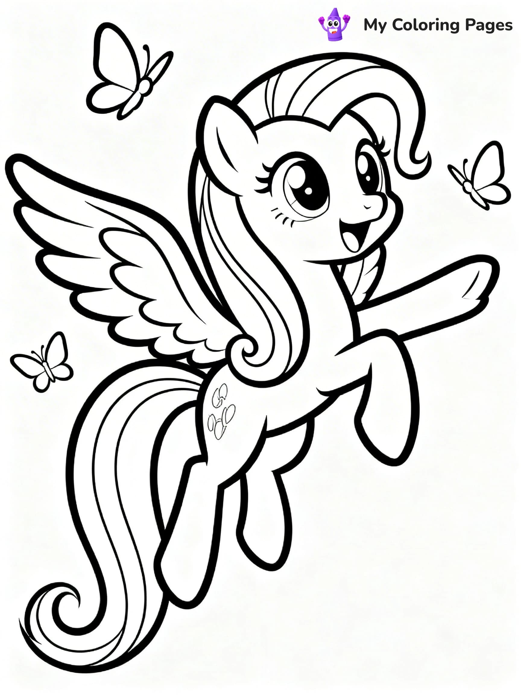 Fluttershy Coloring Pages - 19