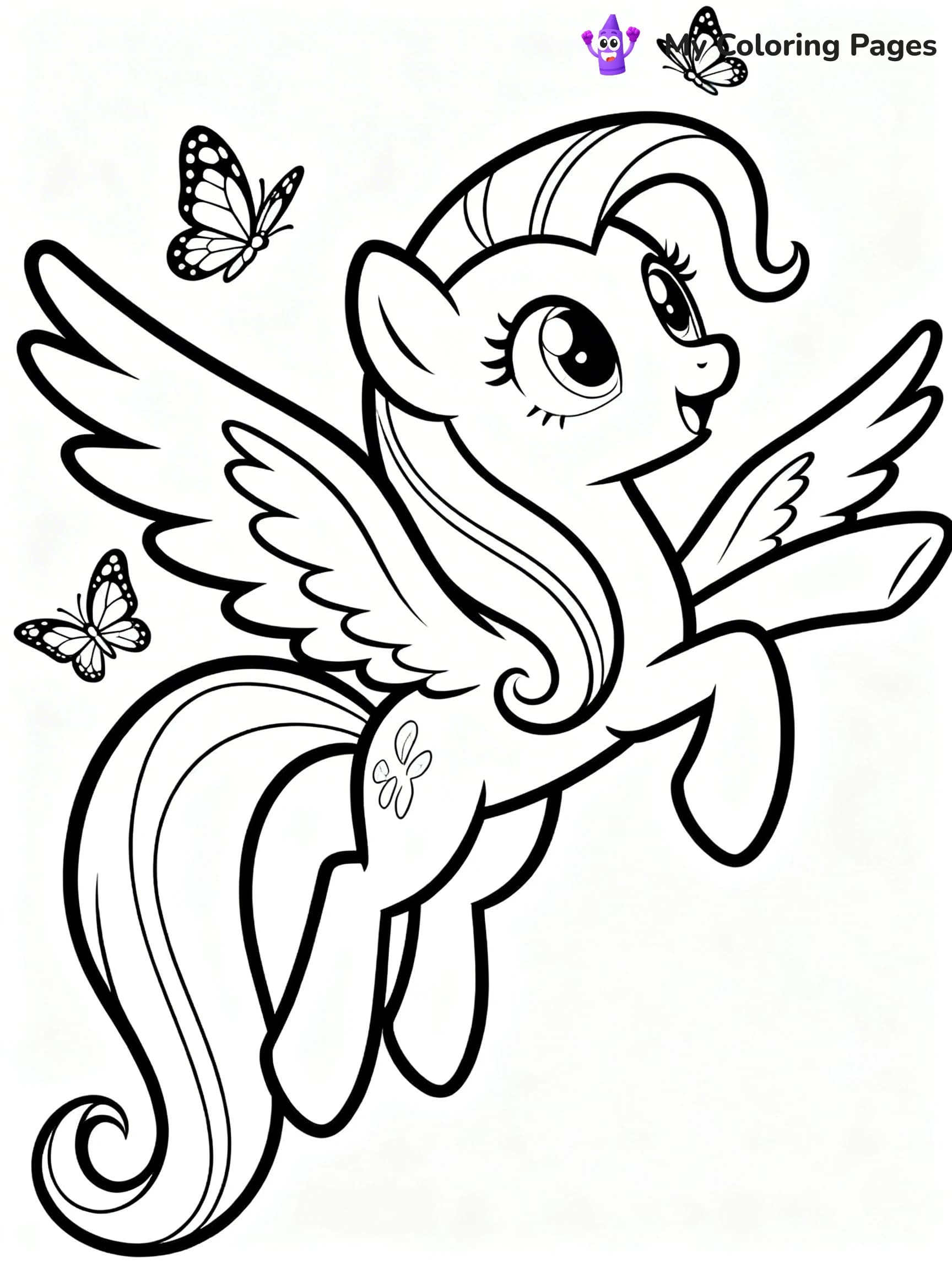 Fluttershy Coloring Pages - 18