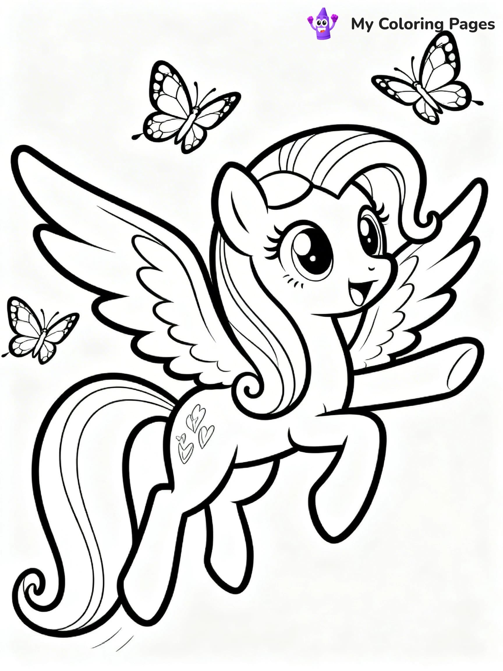 Fluttershy Coloring Pages - 17
