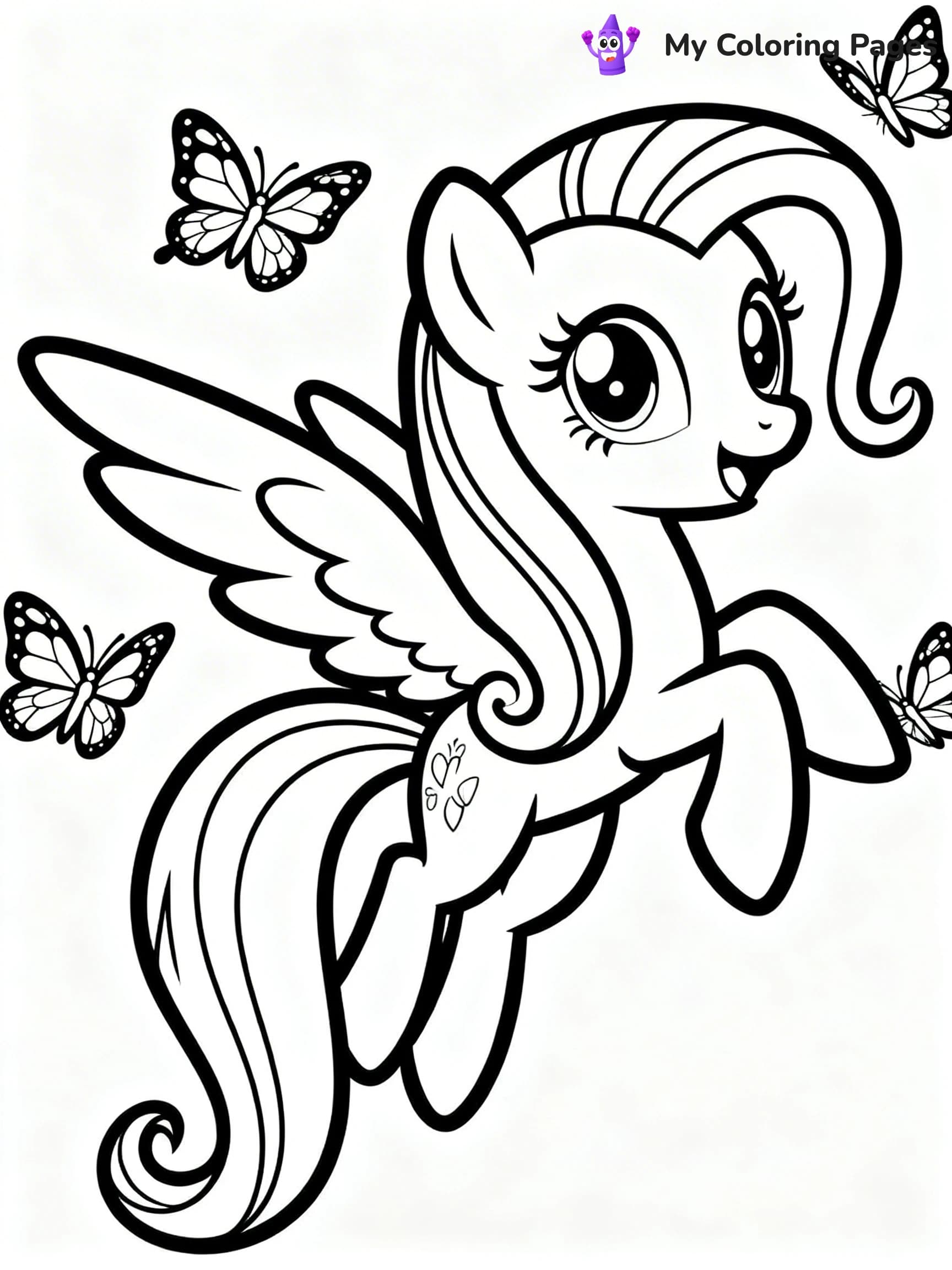 Fluttershy Coloring Pages - 16