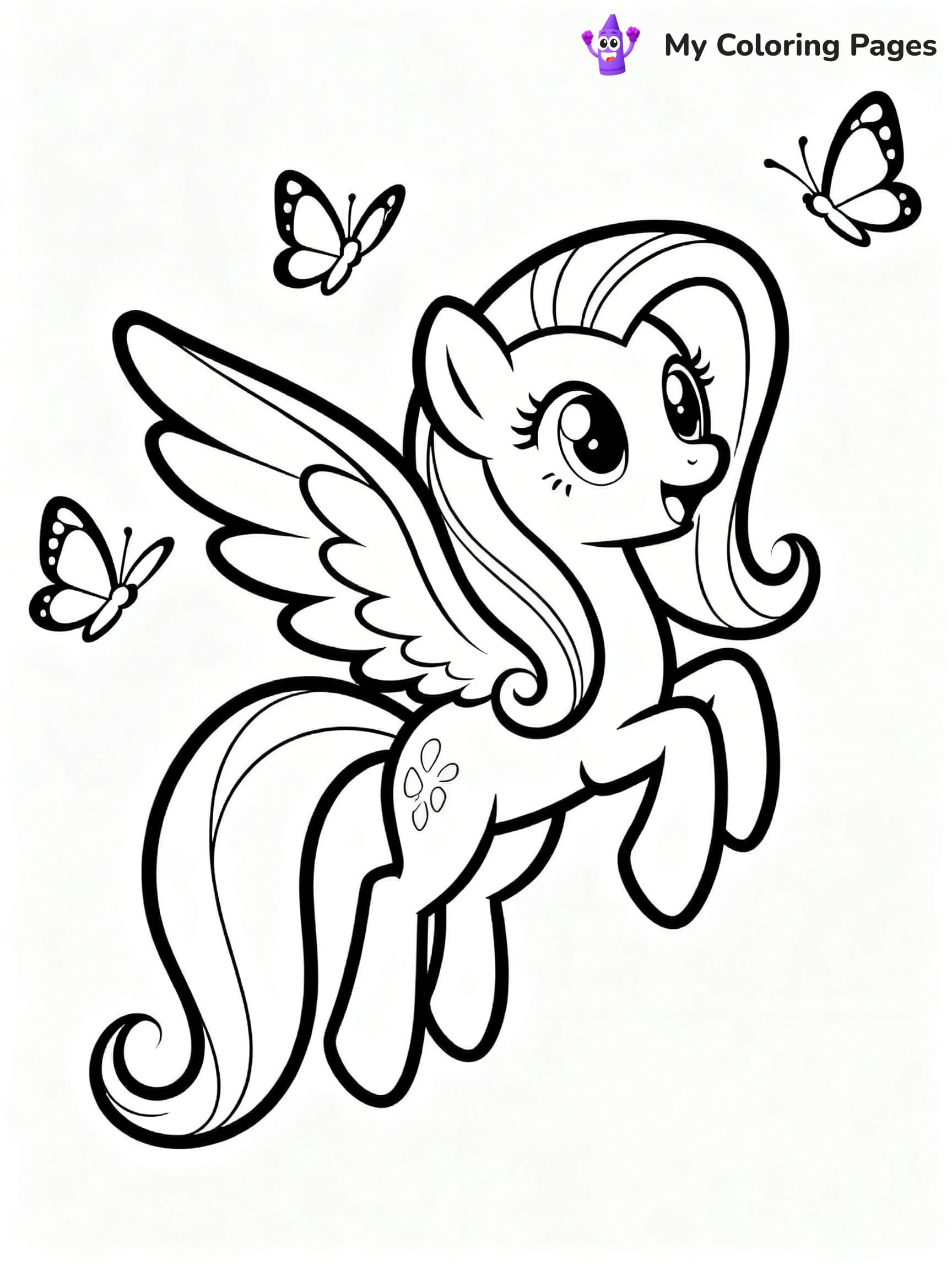 Fluttershy Coloring Pages - 8