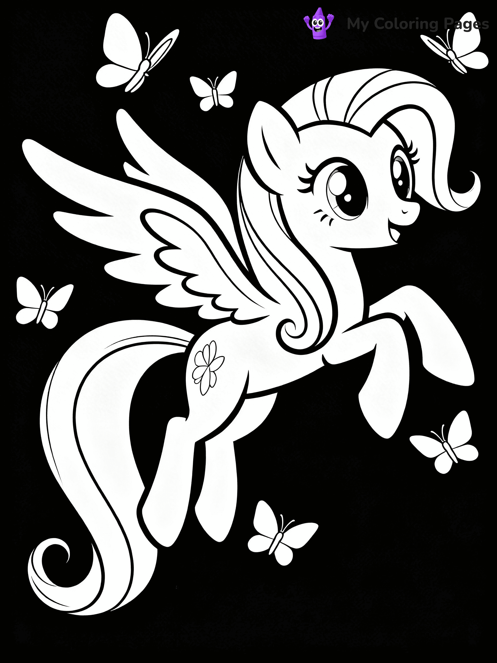 Fluttershy Coloring Pages - 7
