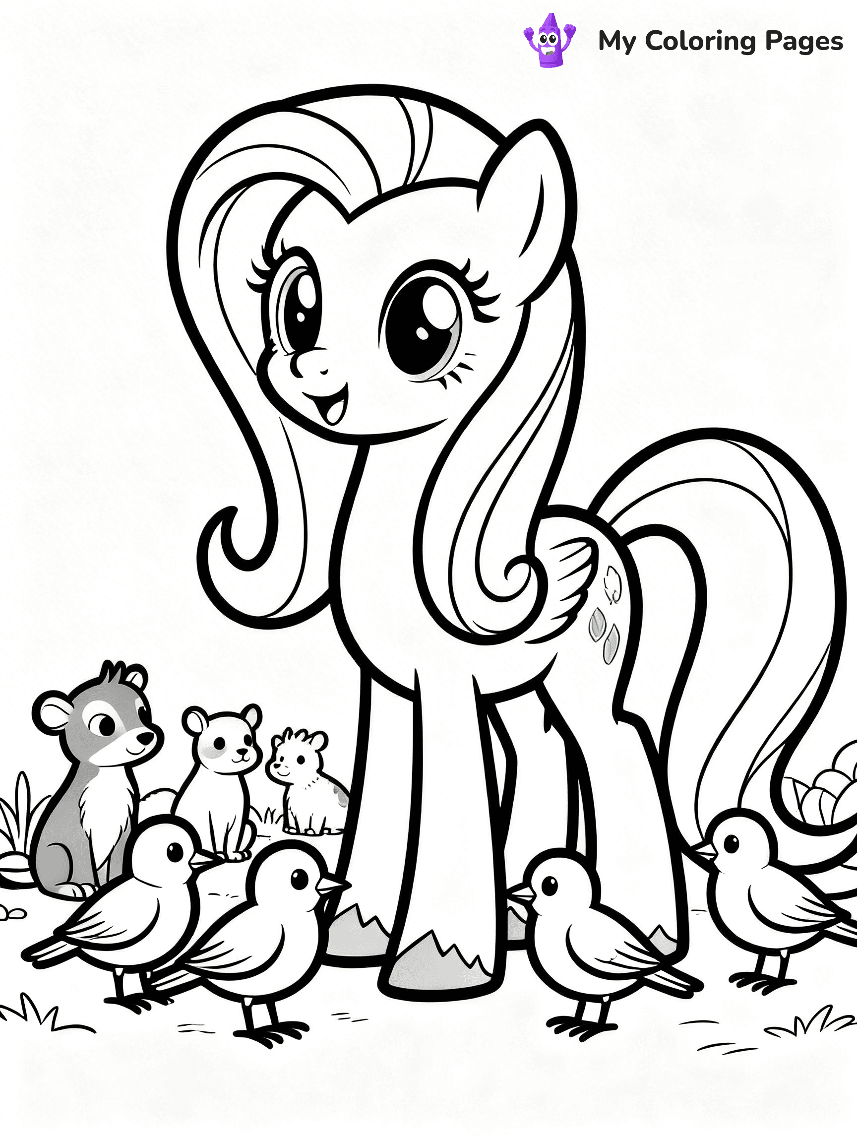 Fluttershy Coloring Pages - 6