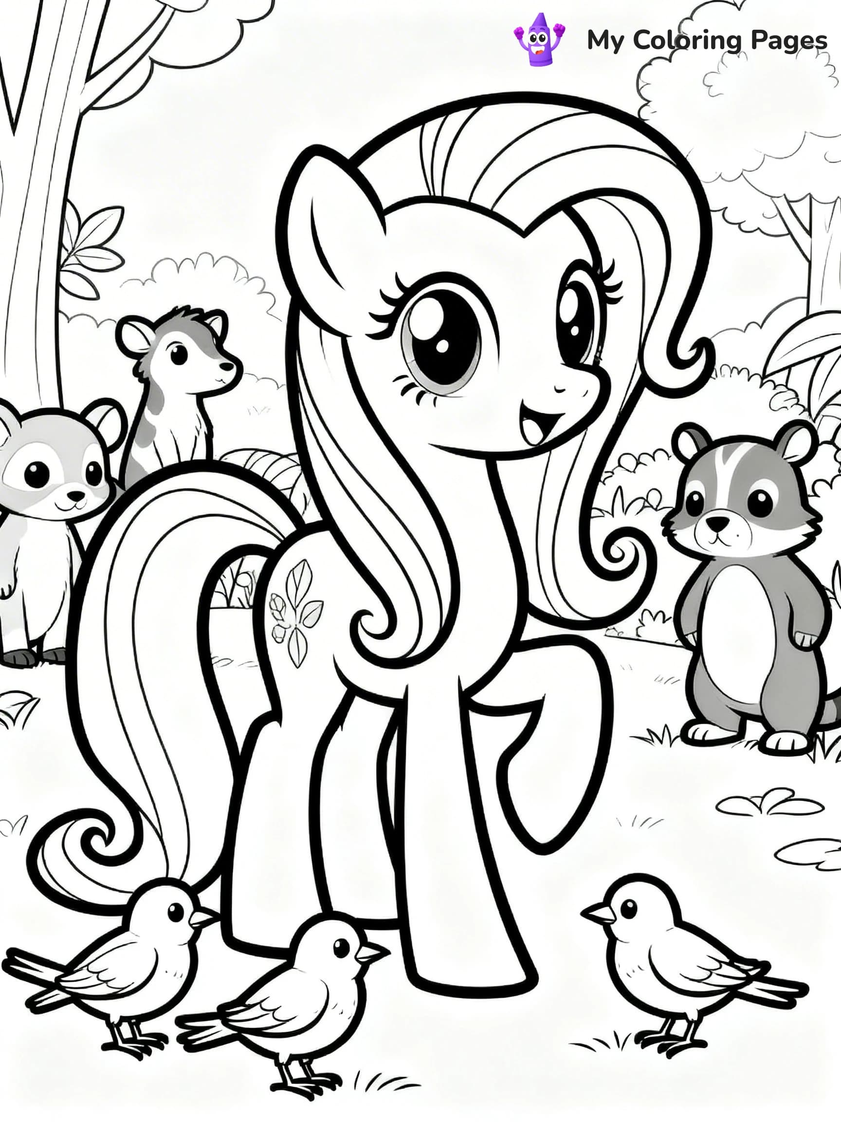 Fluttershy Coloring Pages - 4
