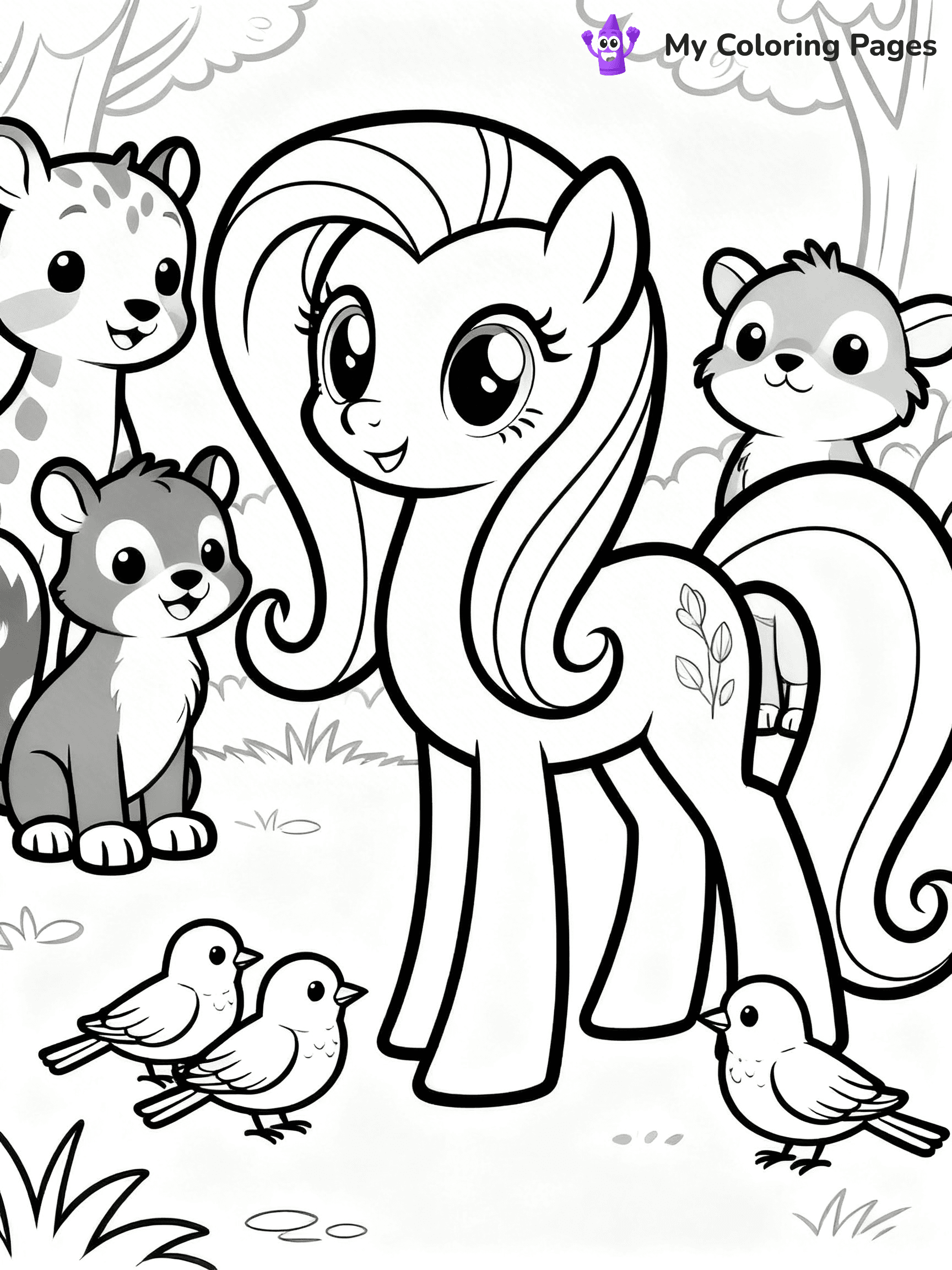 Fluttershy Coloring Pages - 3