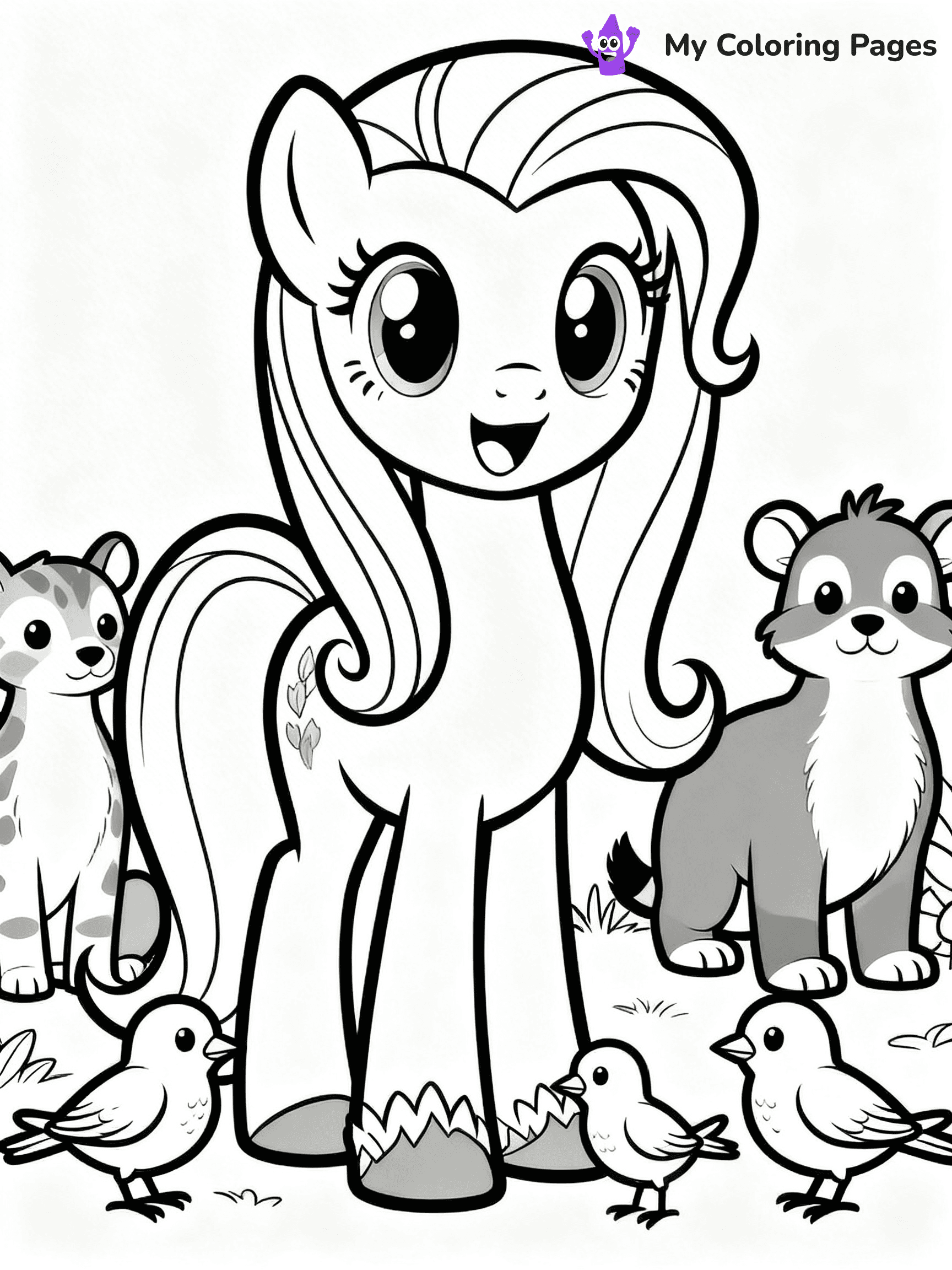 Fluttershy Coloring Pages - 2