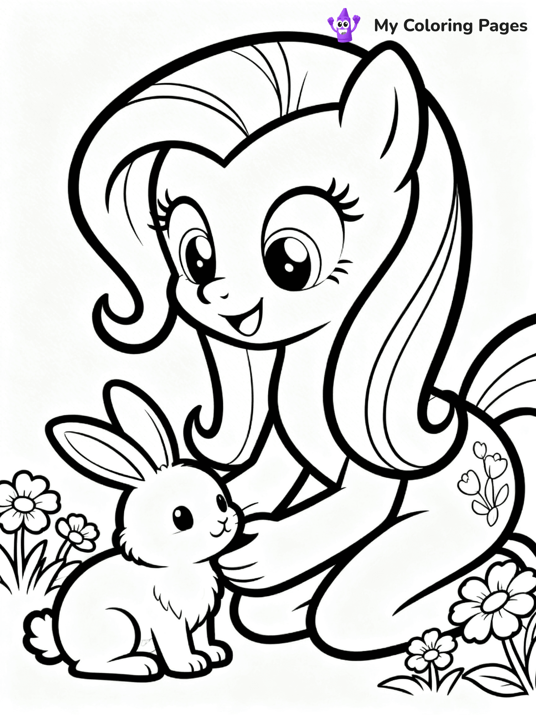 Fluttershy Coloring Pages - 1