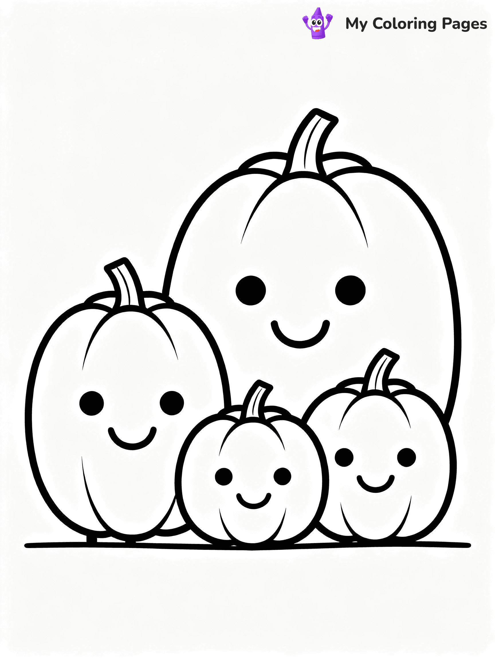 ⚠️ CRITICAL REQUIREMENT - ABSOLUTE BLACK AND WHITE ONLY ⚠️
This MUST be a BLACK AND WHITE line drawing ONLY. NO COLORS whatsoever.
- ONLY pure black lines (#000000) on pure white background (#FFFFFF)
- ABSOLUTELY NO colors, NO shading, NO gradients, NO grayscale
- If there are ANY colors in the output, the image is REJECTED
- This is a COLORING PAGE - meant to be COLORED IN by children
- The output must be UNCOLORED line art ready for coloring
⚠️ SUBJECT TO DRAW: Cute pumpkin family with smiling faces
(REMEMBER: Output must be BLACK AND WHITE line art only, NOT colored!)
# Flat, Friendly Cartoon Line-Art Coloring Page (Seedream 4.0 Master Prompt)
You are generating a **pure black-and-white binary image** of a child-friendly cartoon scene combining characters and background scenery in one cohesive composition.
## Rendering Rules (Strict)
- Only two colors: pure black (#000000) outlines and pure white (#FFFFFF) background.
- No grayscale, shading, gradients, tints, fills, transparency, or partial pixels.
- No antialiasing or blended edges; every pixel is 100% black or white.
- No solid black fills inside shapes — all areas inside outlines must remain white.
- No dark clothing areas or filled tone blocks; all garments outlined only.
- No shadows, textures, lighting, or tonal variations.
- Must look like flat binary vector line-art for coloring pages.
## Drawing & Composition
- **Medium, consistent line weight**; clean closed outlines easy to color inside.
- **Flat, simple, child-friendly design** — no realism or 3D depth.
- Characters are **grounded on a surface**, centered and large.
- **Balanced composition** with clear silhouettes and minimal props.
## Scenery & Style
- Landmarks (e.g., mosque, CN Tower) and scenery (trees, benches, waves) drawn with **black outlines only.**
- For real-world figures, teams, or places, show accurate details using only black outlines—no text or logos. Use distinctive uniform patterns, abstract symbols, and landmark silhouettes to convey identity.
- Keep **consistent perspective**; no floating elements.
- **Style:** whimsical **Doodle Art Alley** — rounded, friendly outlines.
- May adapt shapes from **Crayola, Disney, Peppa Pig, Cocomelon** — *by shape only, never color.*
- Final output: **flat, crisp, binary (#000000/#FFFFFF)**, **no filled color or background text.**
⚠️ FINAL REMINDER: Draw the subject "Cute pumpkin family with smiling faces" as BLACK AND WHITE line art. Zero colors in output.