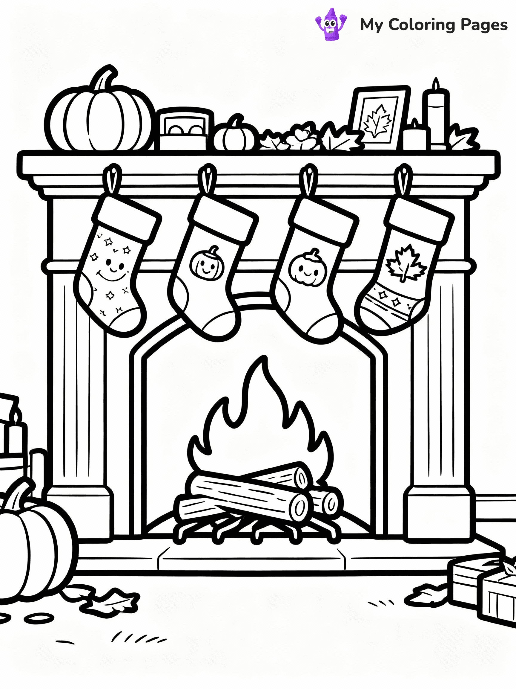 ⚠️ CRITICAL REQUIREMENT - ABSOLUTE BLACK AND WHITE ONLY ⚠️
This MUST be a BLACK AND WHITE line drawing ONLY. NO COLORS whatsoever.
- ONLY pure black lines (#000000) on pure white background (#FFFFFF)
- ABSOLUTELY NO colors, NO shading, NO gradients, NO grayscale
- If there are ANY colors in the output, the image is REJECTED
- This is a COLORING PAGE - meant to be COLORED IN by children
- The output must be UNCOLORED line art ready for coloring
⚠️ SUBJECT TO DRAW: Cozy fireplace with Thanksgiving stockings. Do not color in anything. No Grey or Greyscaling.
(REMEMBER: Output must be BLACK AND WHITE line art only, NOT colored!)
# Flat, Friendly Cartoon Line-Art Coloring Page (Seedream 4.0 Master Prompt)
You are generating a **pure black-and-white binary image** of a child-friendly cartoon scene combining characters and background scenery in one cohesive composition.
## Rendering Rules (Strict)
- Only two colors: pure black (#000000) outlines and pure white (#FFFFFF) background.
- No grayscale, shading, gradients, tints, fills, transparency, or partial pixels.
- No antialiasing or blended edges; every pixel is 100% black or white.
- No solid black fills inside shapes — all areas inside outlines must remain white.
- No dark clothing areas or filled tone blocks; all garments outlined only.
- No shadows, textures, lighting, or tonal variations.
- Must look like flat binary vector line-art for coloring pages.
## Drawing & Composition
- **Medium, consistent line weight**; clean closed outlines easy to color inside.
- **Flat, simple, child-friendly design** — no realism or 3D depth.
- Characters are **grounded on a surface**, centered and large.
- **Balanced composition** with clear silhouettes and minimal props.
## Scenery & Style
- Landmarks (e.g., mosque, CN Tower) and scenery (trees, benches, waves) drawn with **black outlines only.**
- For real-world figures, teams, or places, show accurate details using only black outlines—no text or logos. Use distinctive uniform patterns, abstract symbols, and landmark silhouettes to convey identity.
- Keep **consistent perspective**; no floating elements.
- **Style:** whimsical **Doodle Art Alley** — rounded, friendly outlines.
- May adapt shapes from **Crayola, Disney, Peppa Pig, Cocomelon** — *by shape only, never color.*
- Final output: **flat, crisp, binary (#000000/#FFFFFF)**, **no filled color or background text.**
⚠️ FINAL REMINDER: Draw the subject "Cozy fireplace with Thanksgiving stockings. Do not color in anything. No Grey or Greyscaling." as BLACK AND WHITE line art. Zero colors in output.