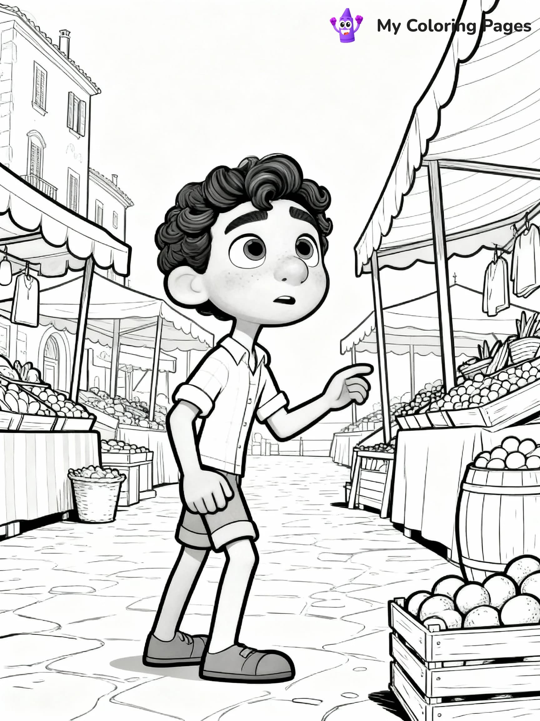 Luca Coloring Pages - 8
