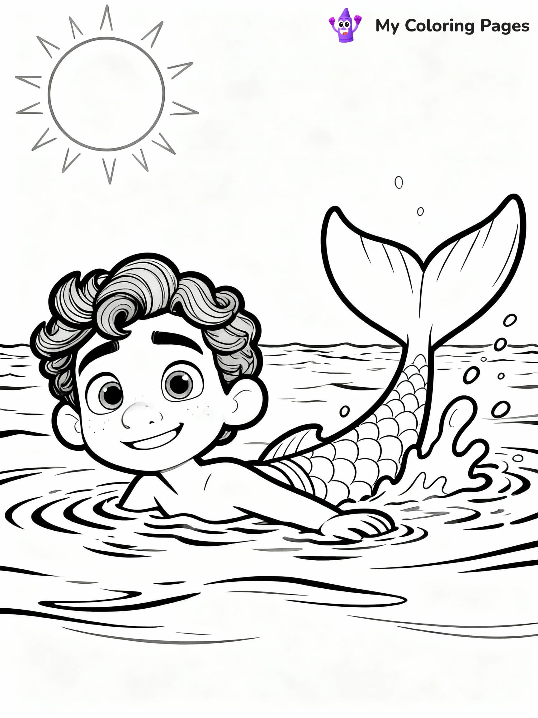 Luca Coloring Pages - 2