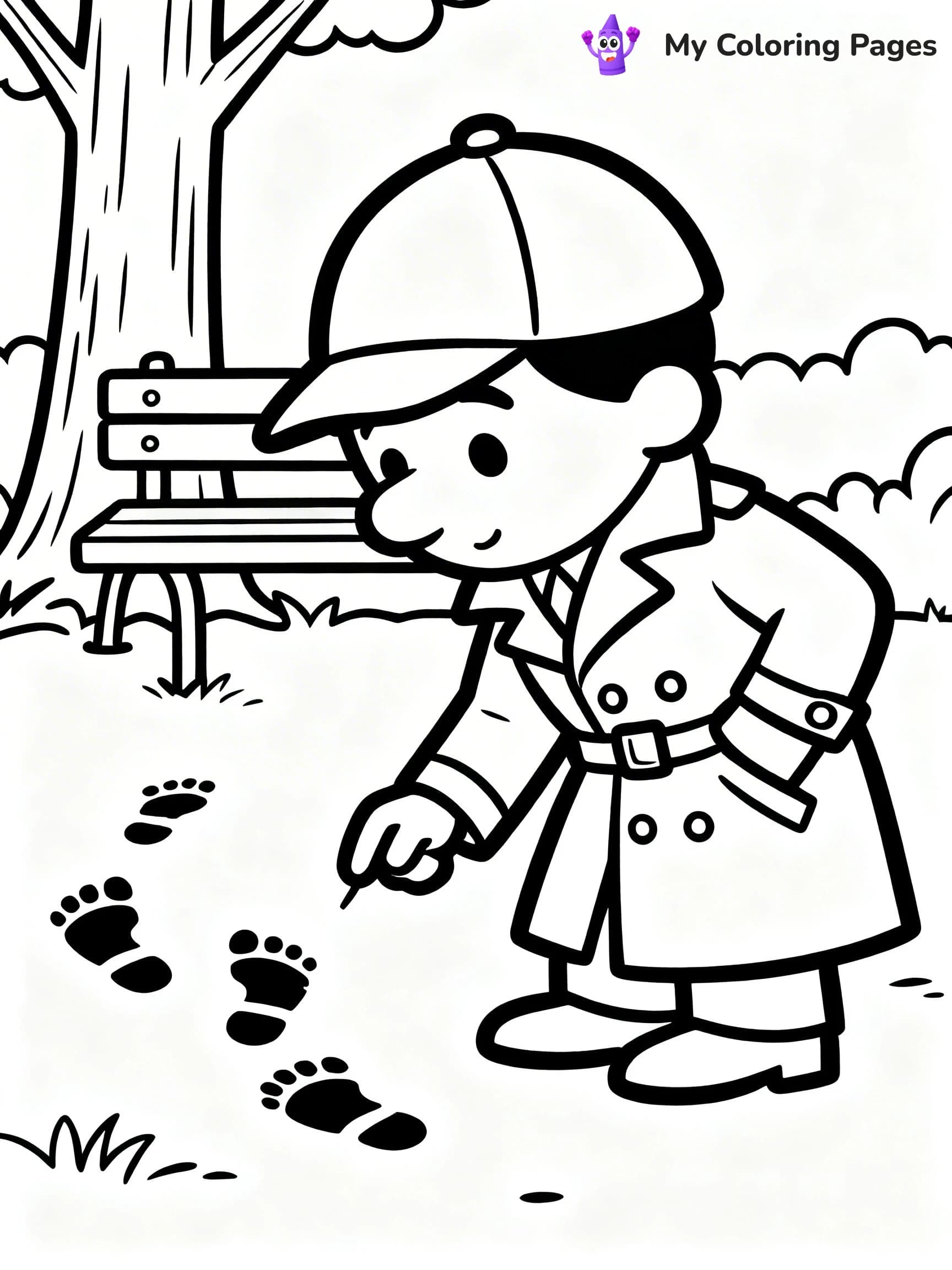Detective Coloring Pages - 2