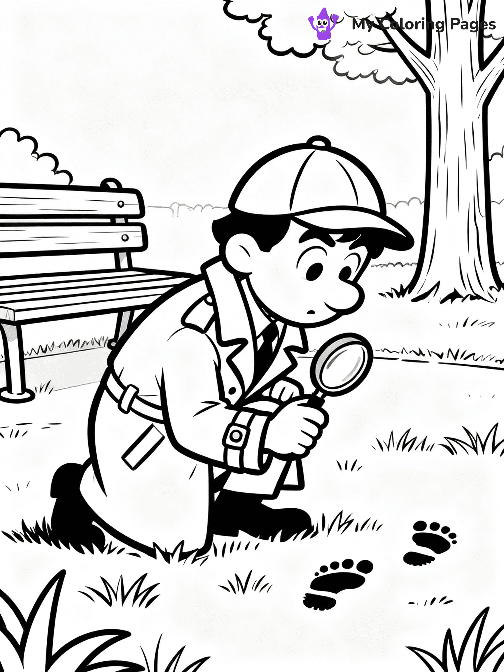 Detective Coloring Pages - 1