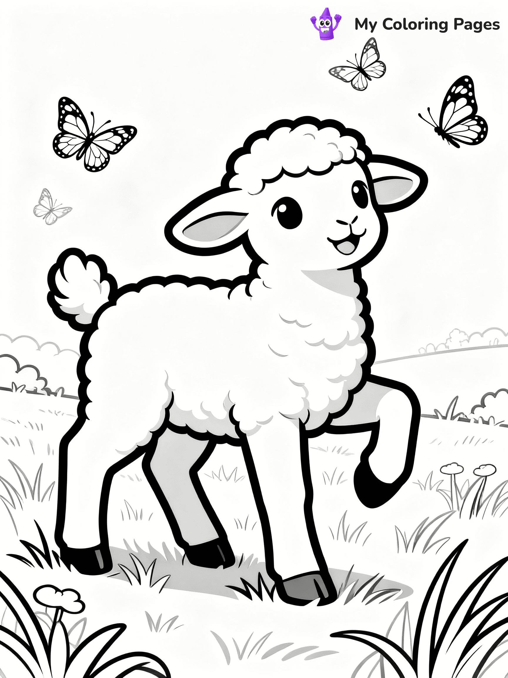 Sheep Coloring Pages - 39