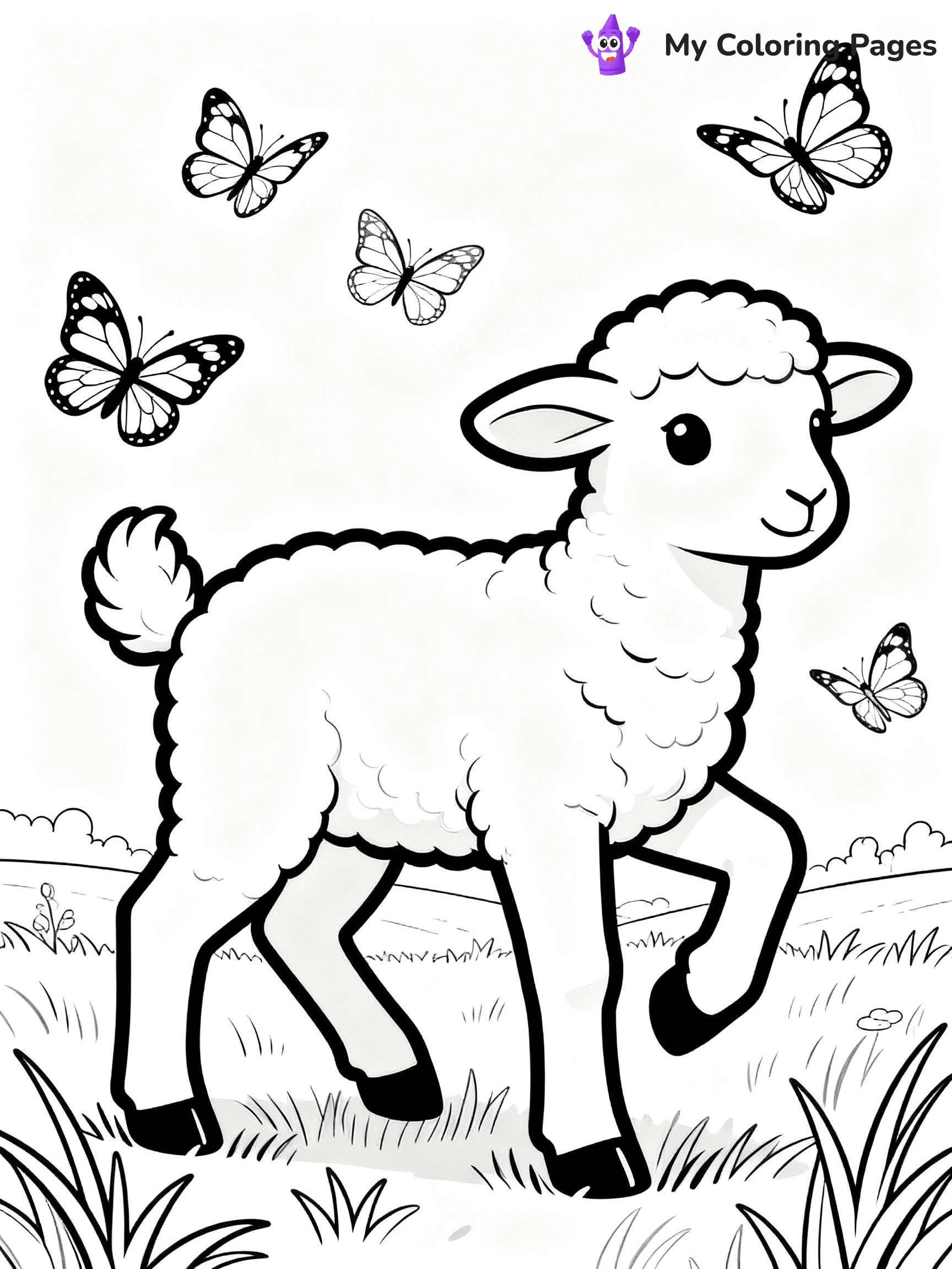 Sheep Coloring Pages - 38