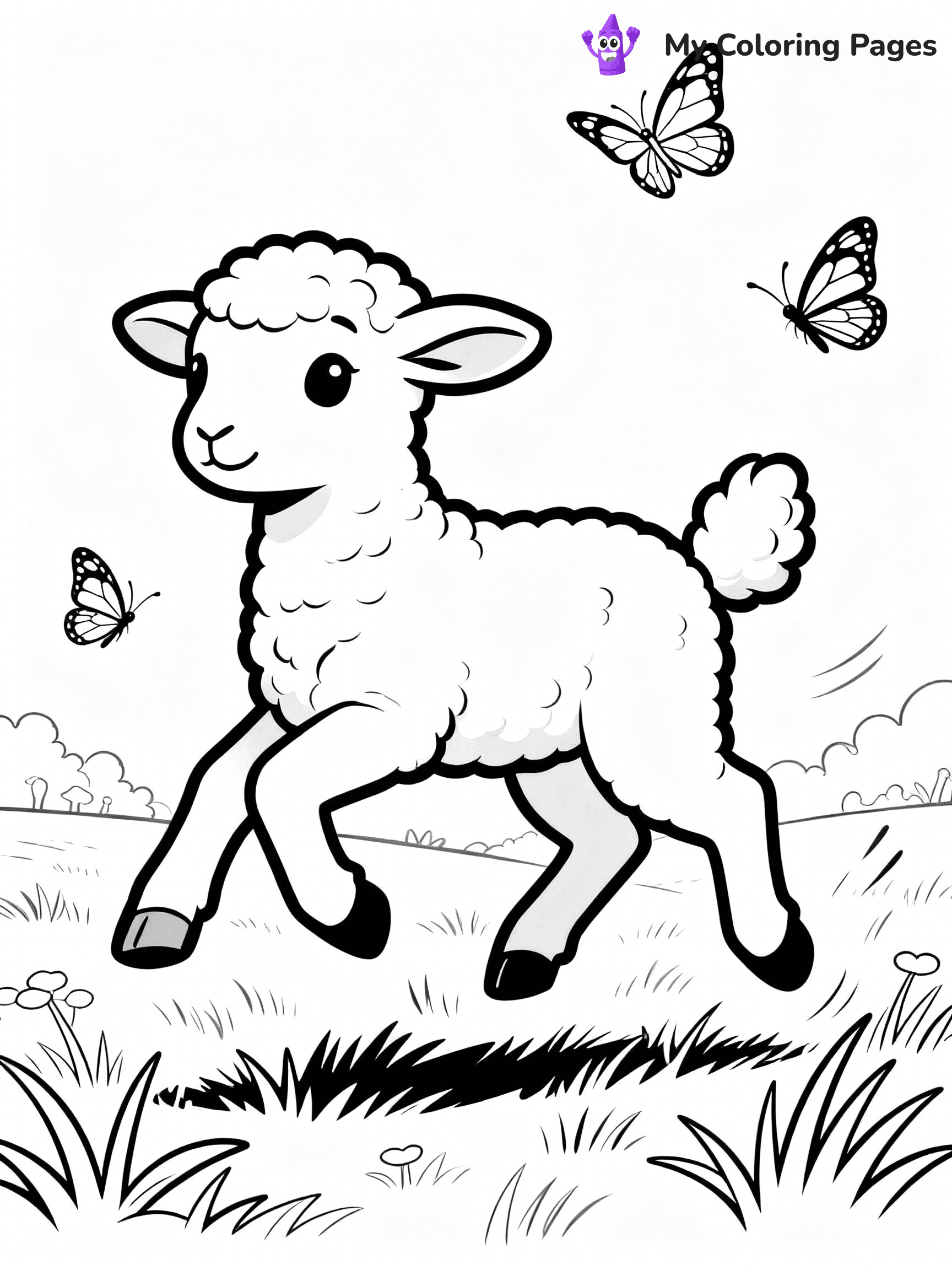 Sheep Coloring Pages - 36