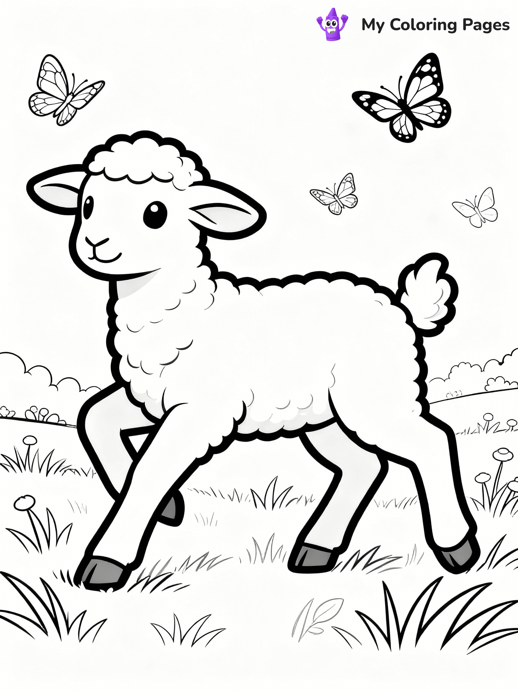 Sheep Coloring Pages - 35