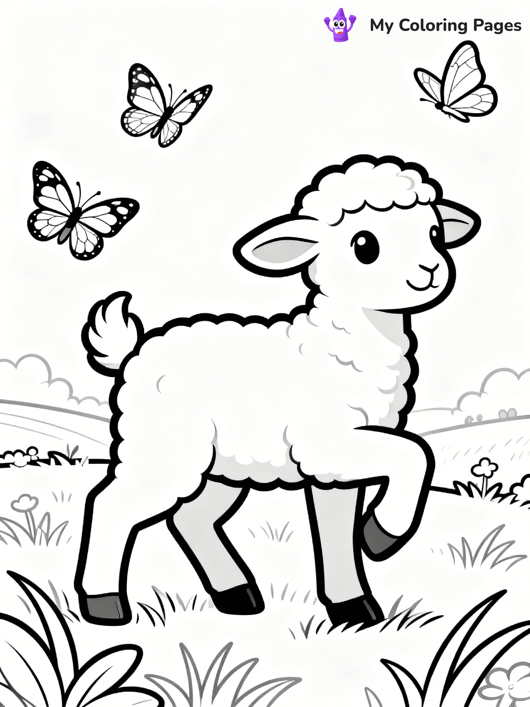Sheep Coloring Pages - 34