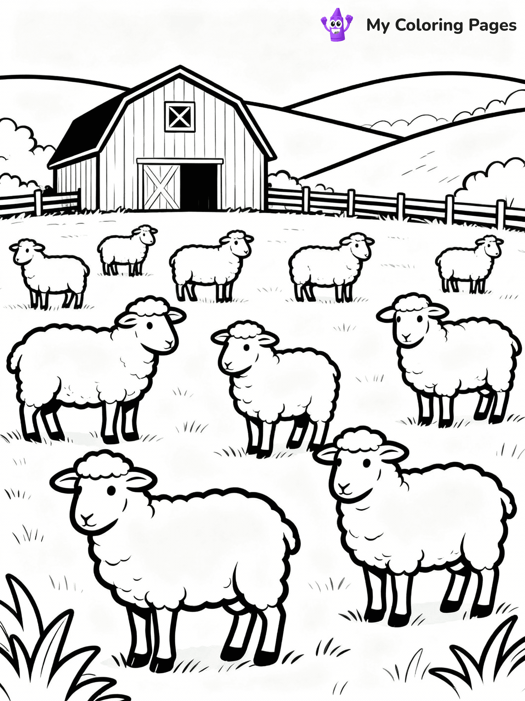 Sheep Coloring Pages - 33