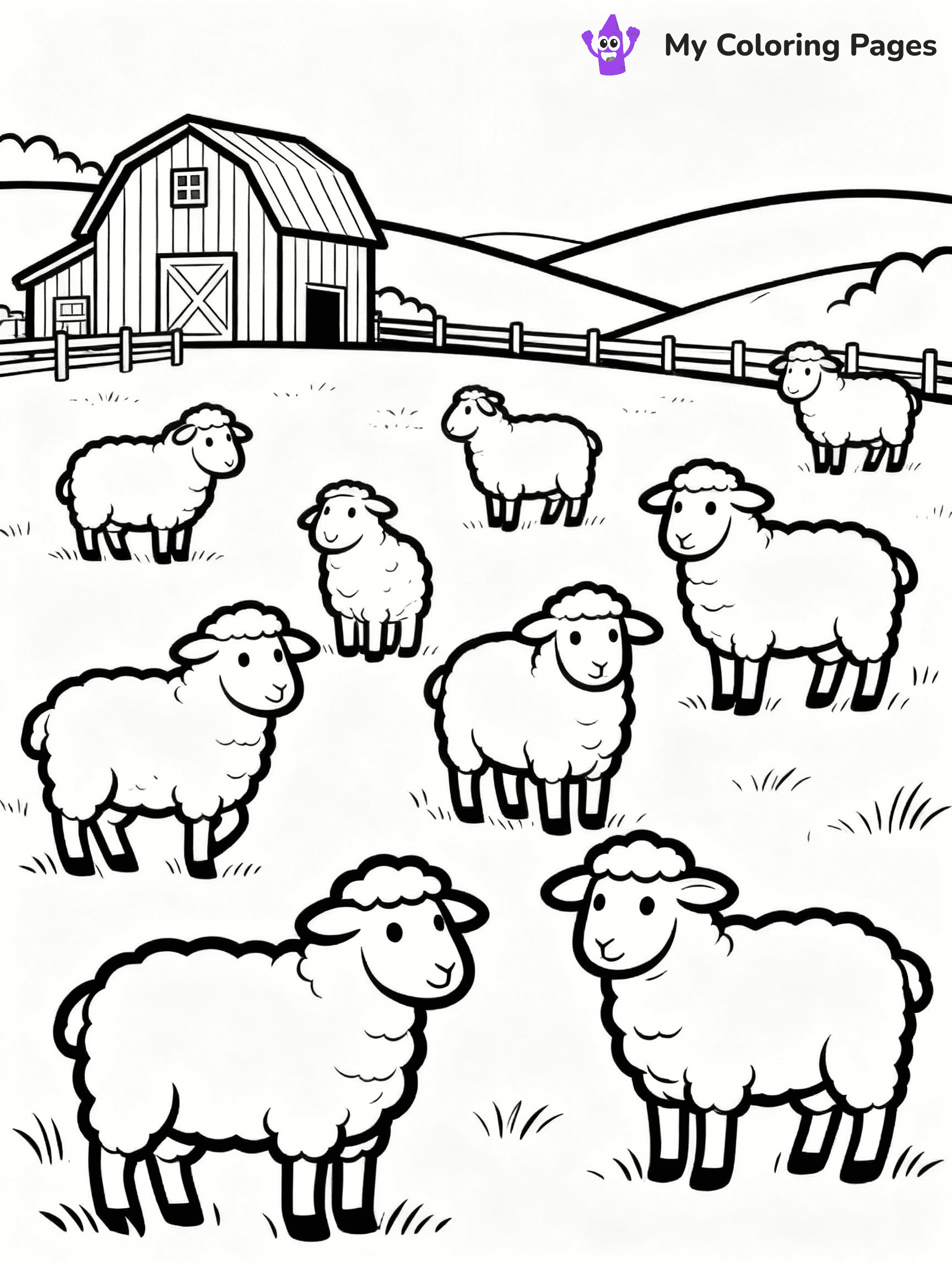 Sheep Coloring Pages - 30
