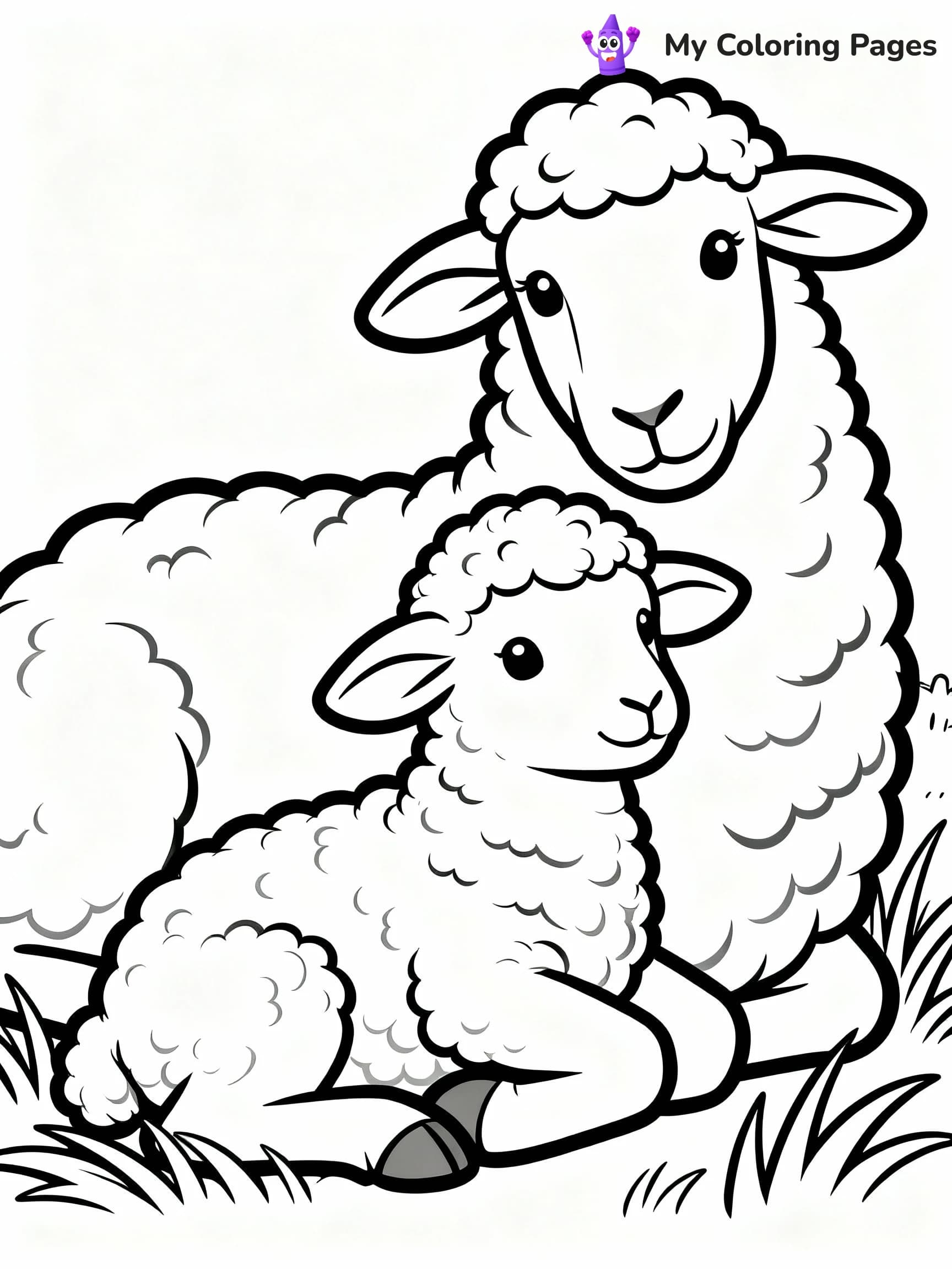 Sheep Coloring Pages - 19