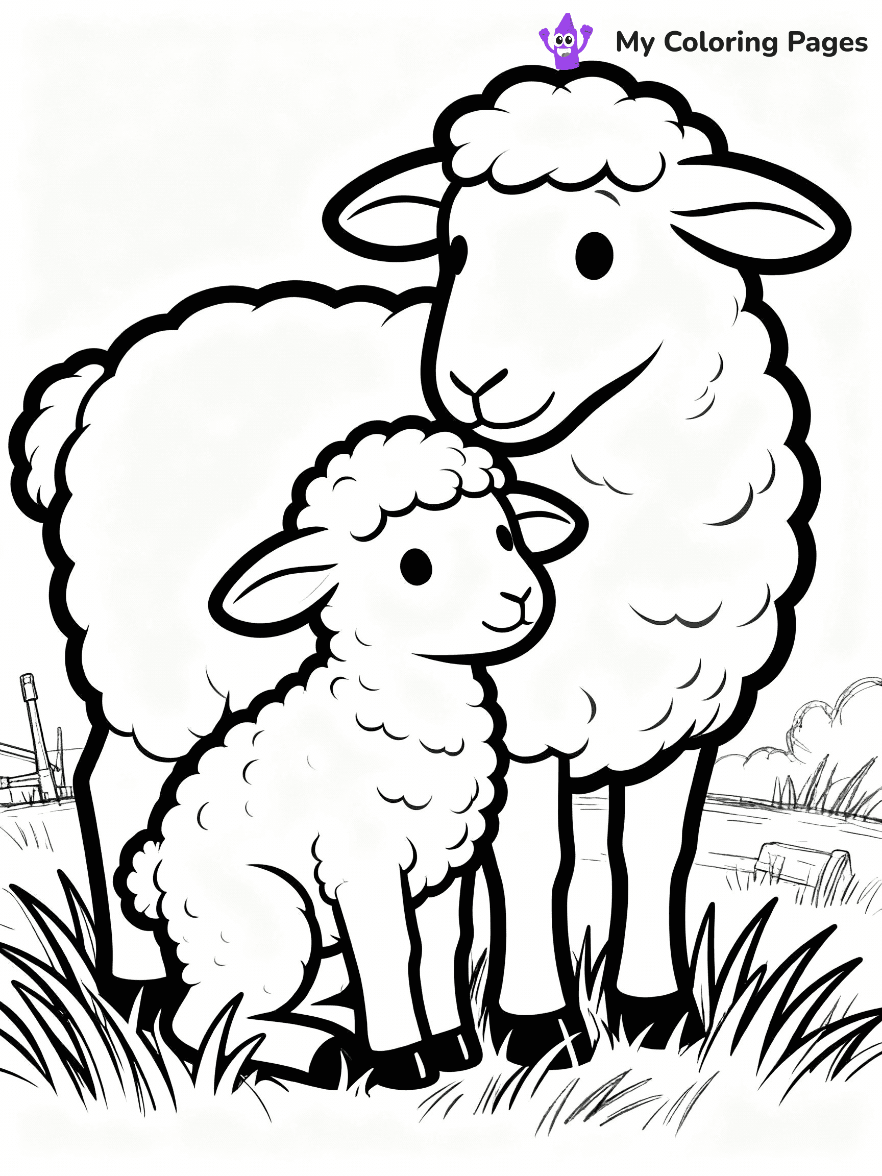 Sheep Coloring Pages - 17