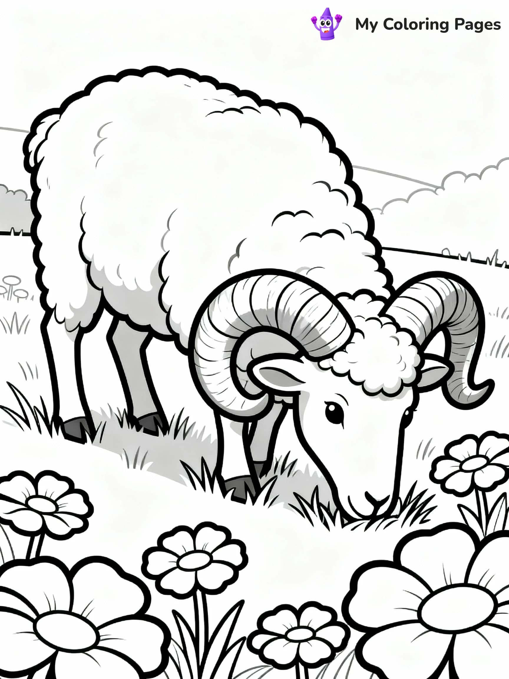 Sheep Coloring Pages - 11