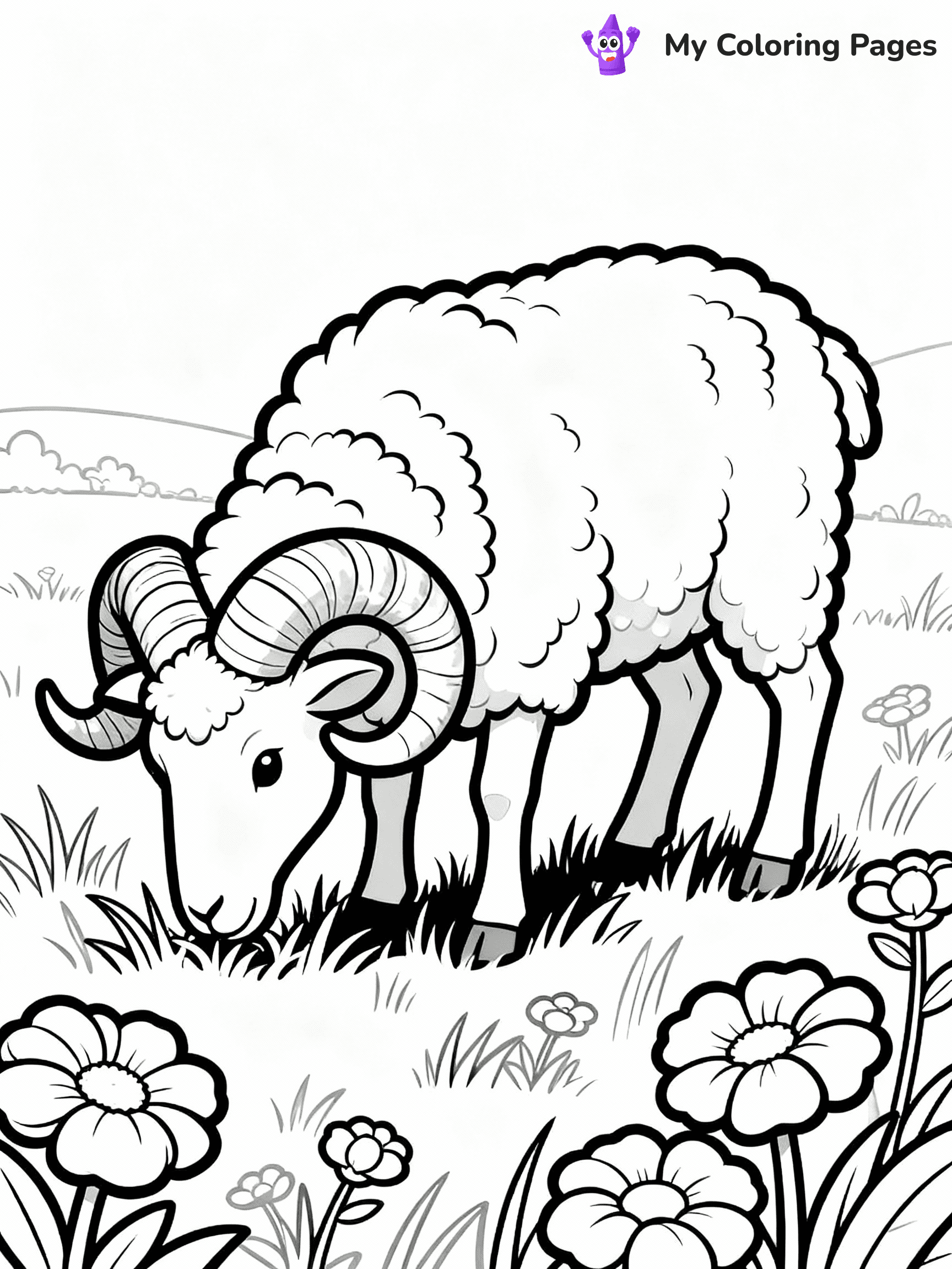 Sheep Coloring Pages - 10