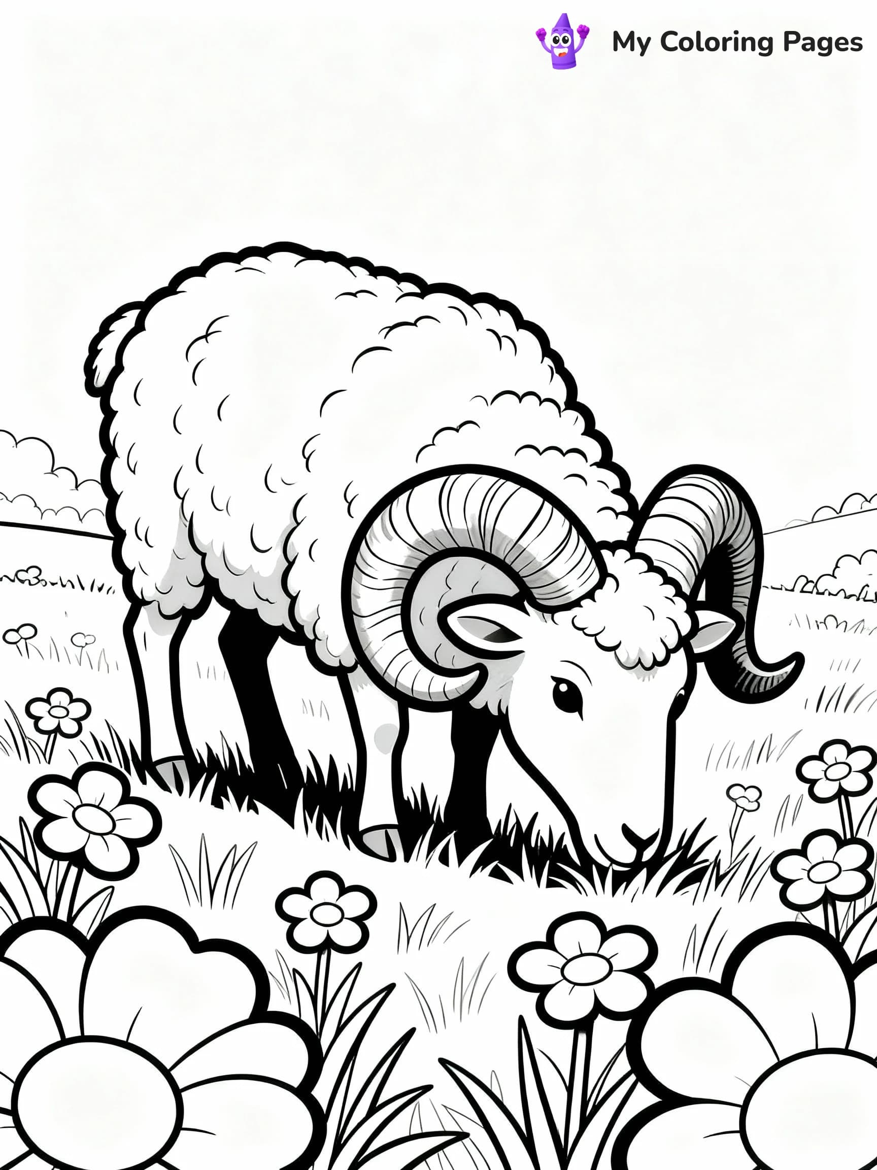 Sheep Coloring Pages - 9